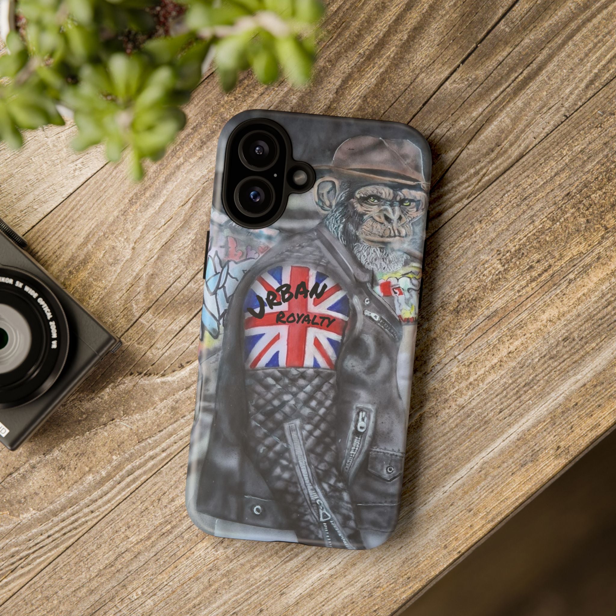 Urban Royalty Monkey Phone Case – Graffiti Biker Protective Cover
