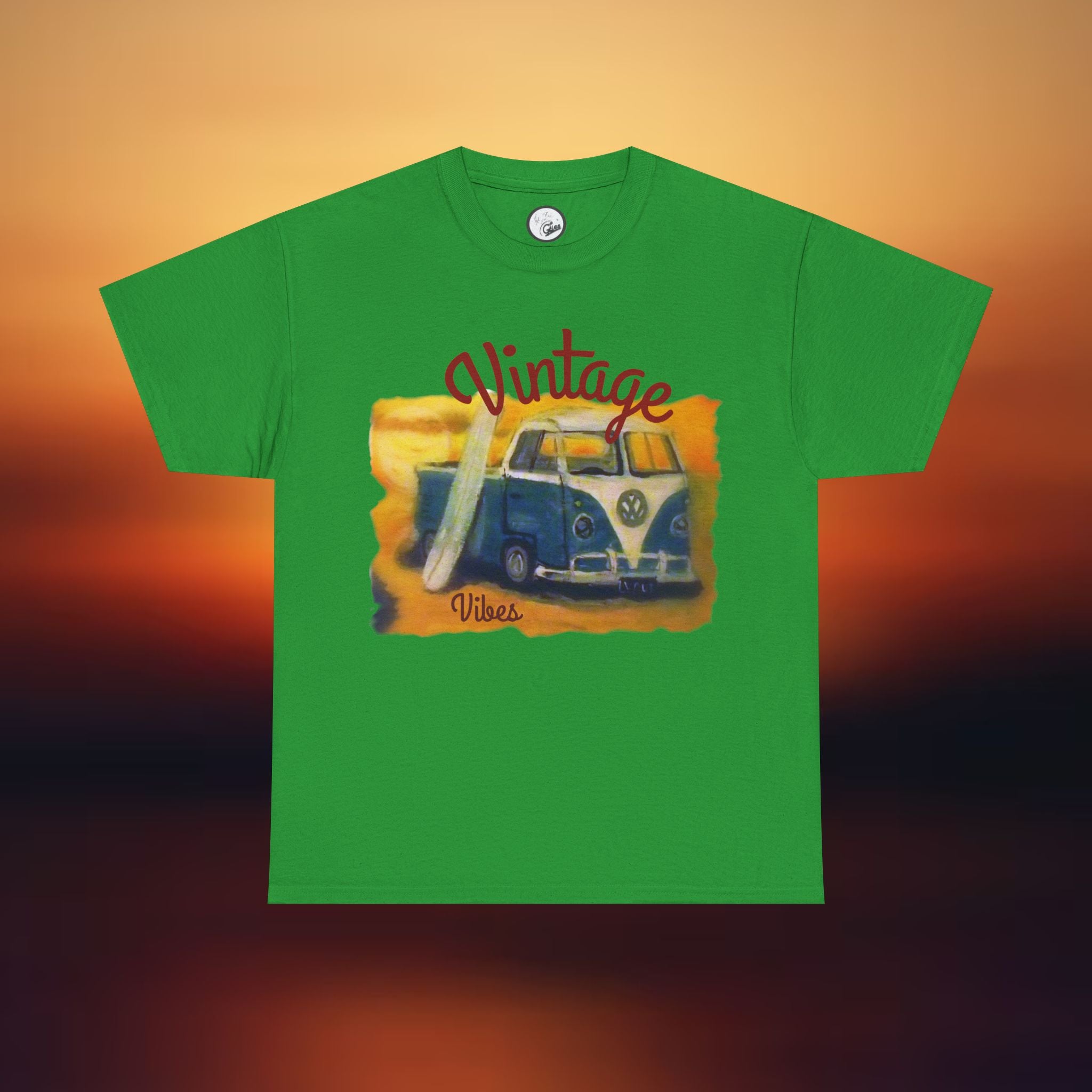 Vintage VW Camper Tee — 'Vintage' Retro Surf Van T-Shirt