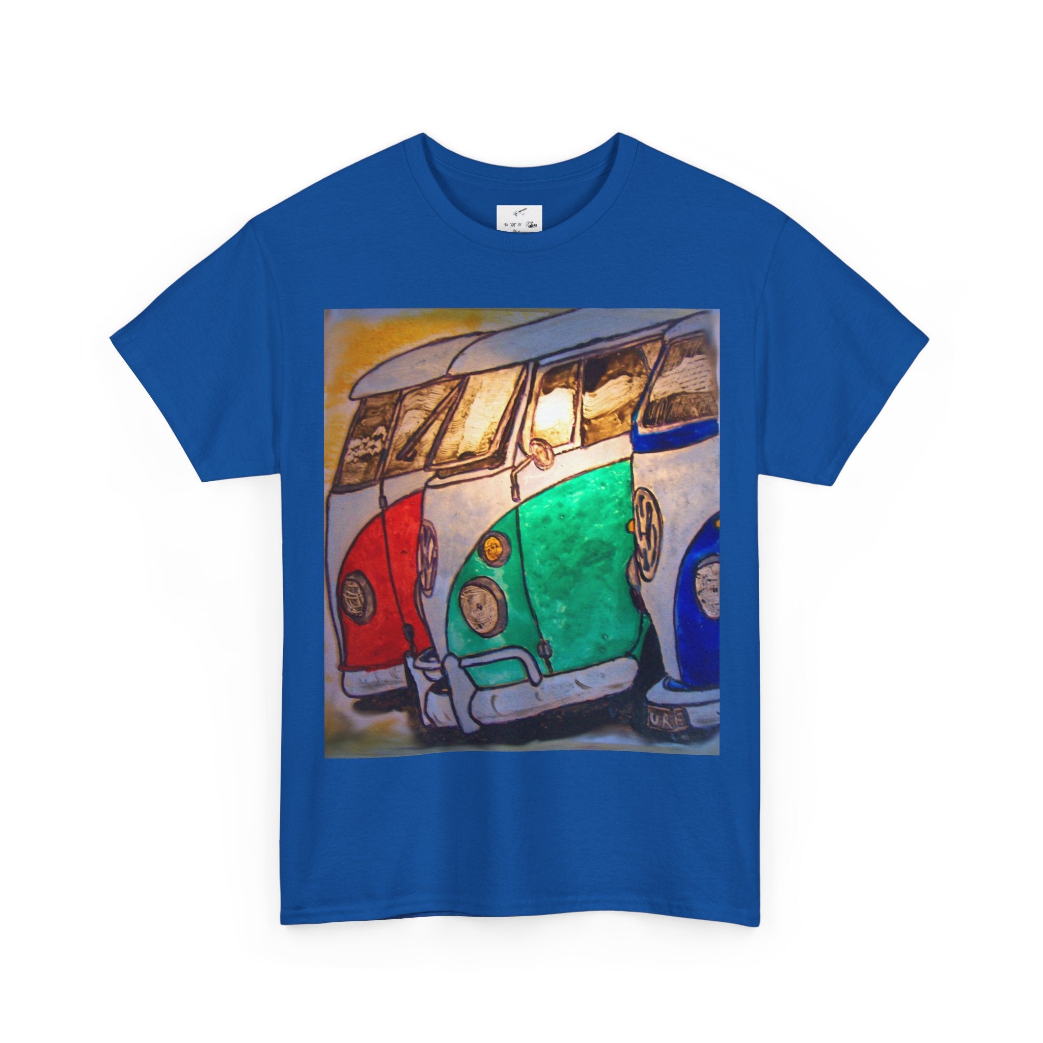 Retro VW Bus Tee — Colorful Vintage Camper Van Graphic T-Shirt
