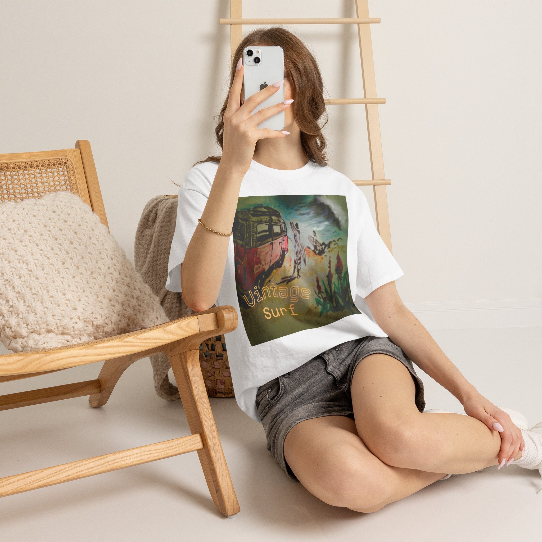 Vintage Surf T-Shirt — Retro VW Bus Beach Graphic