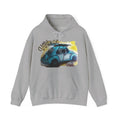 Vintage Beetle Hoodie – Retro Blue Car Graphic Sweatshirt