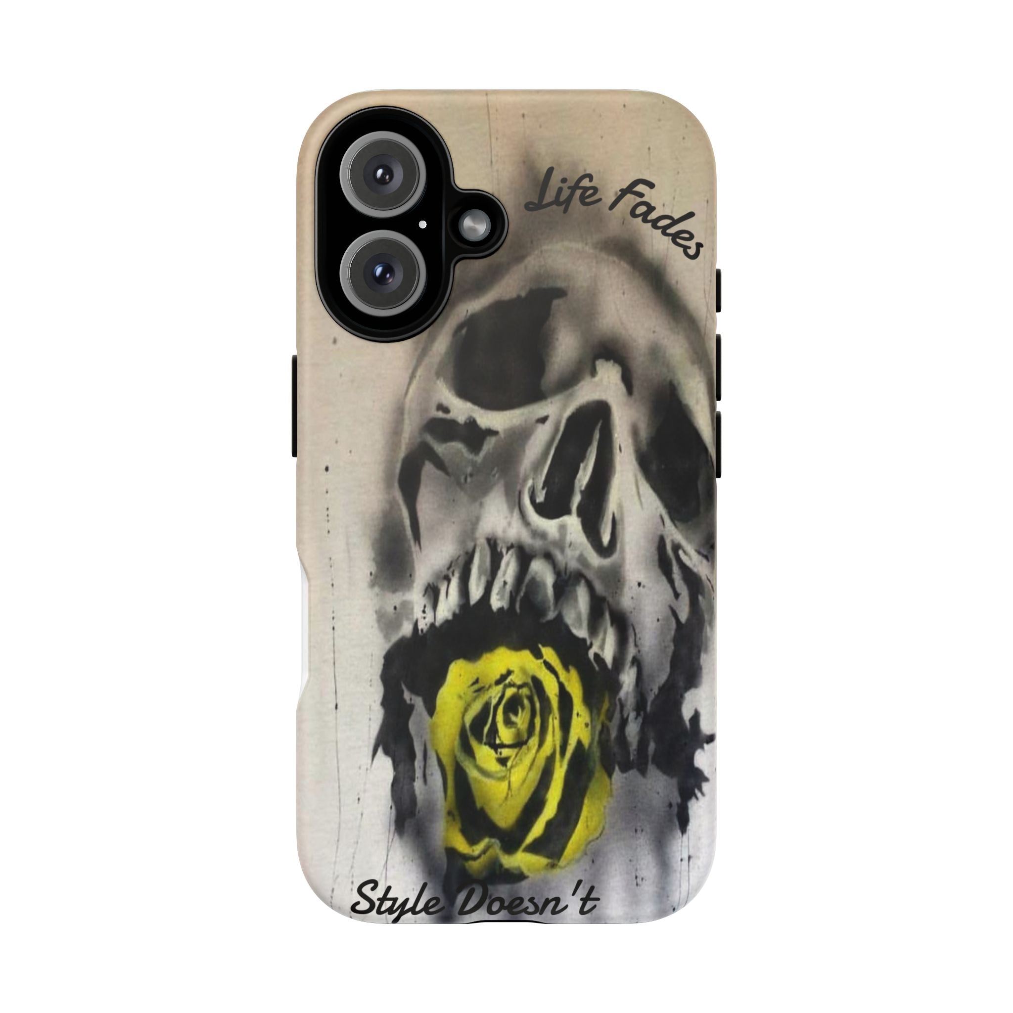 Skull & Rose Tough Case — “Life Fades. Style Doesn’t.” Phone Cover