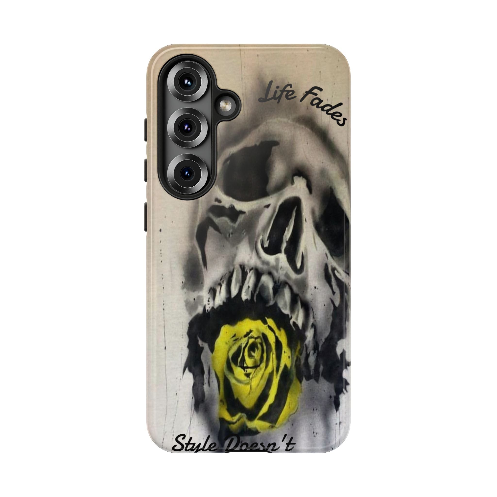 Skull & Rose Tough Case — “Life Fades. Style Doesn’t.” Phone Cover