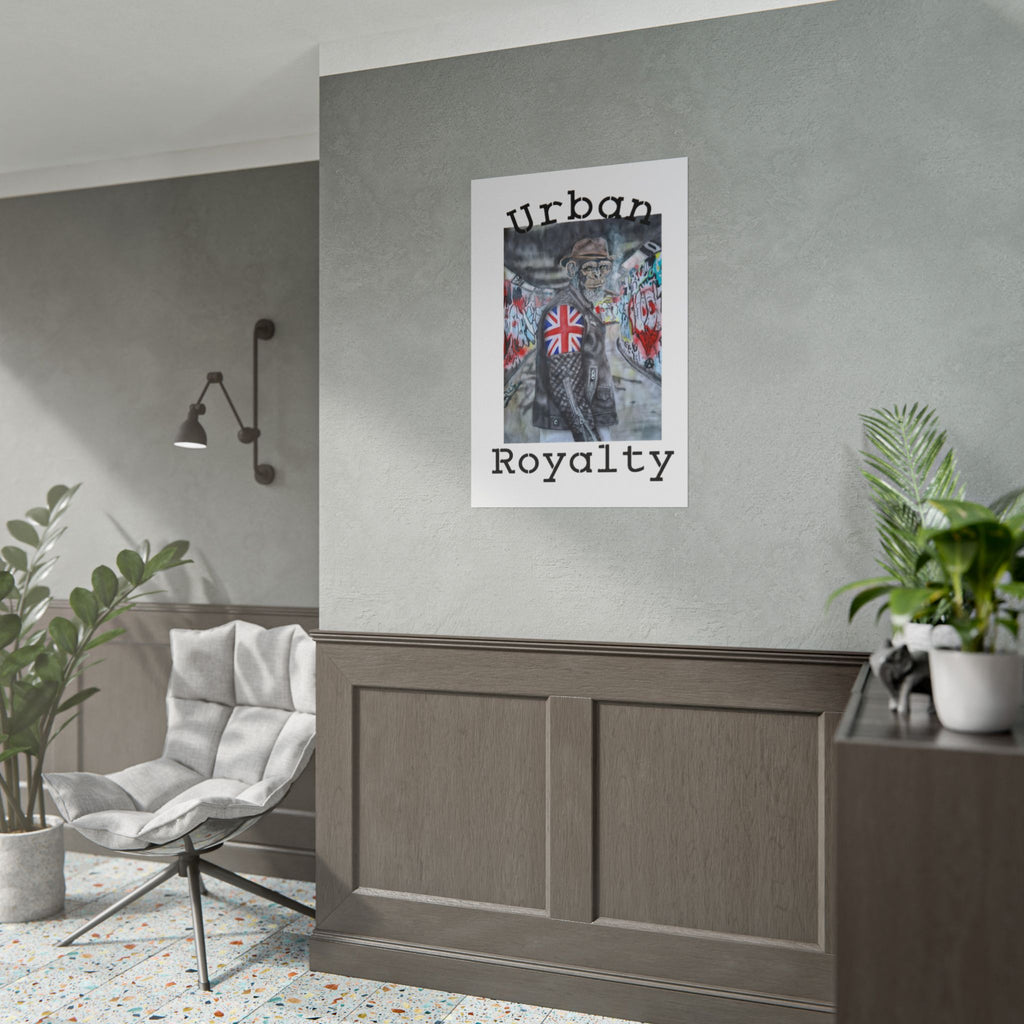 Urban Royalty Poster — Graffiti Monkey Street Art Print