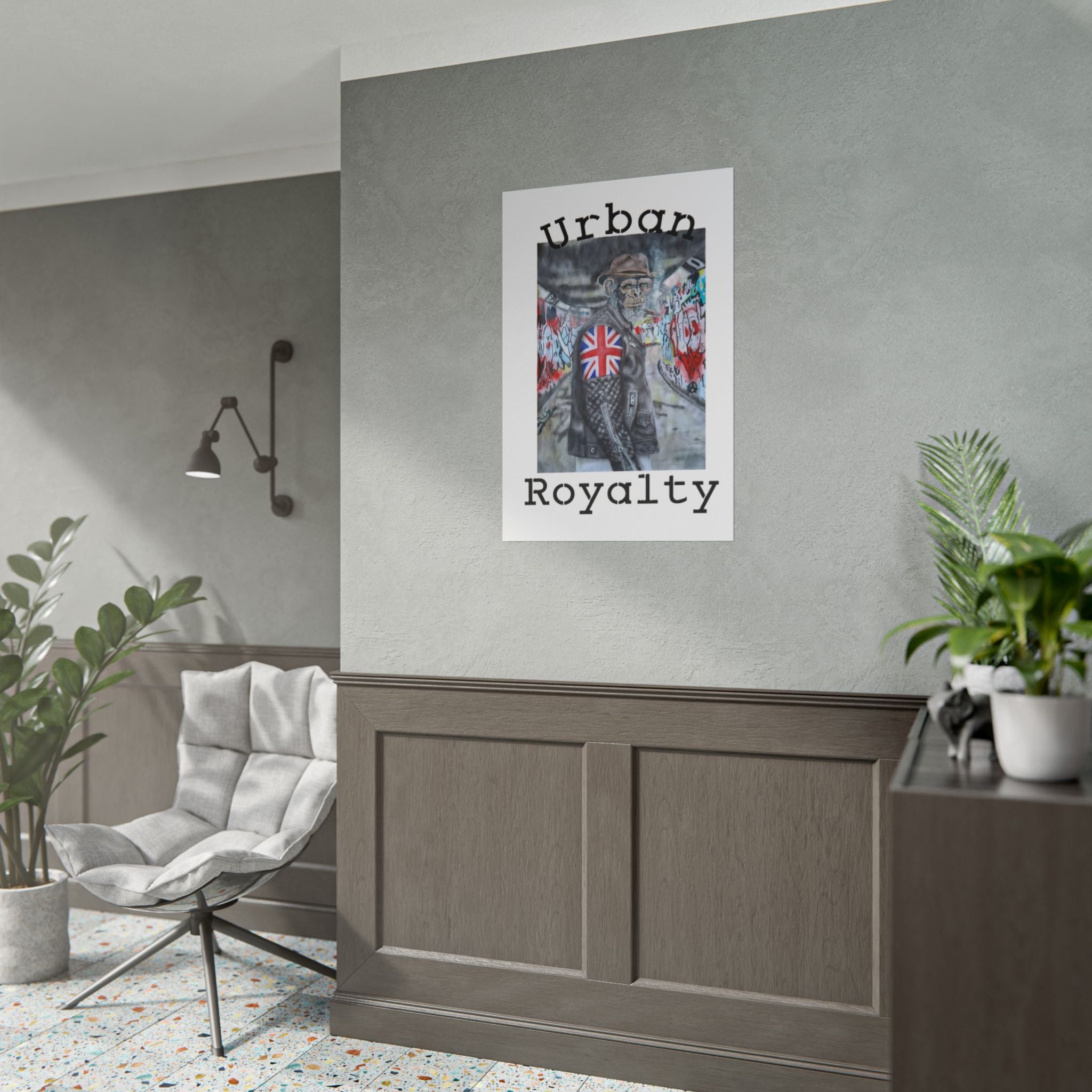 Urban Royalty Poster — Graffiti Monkey Street Art Print