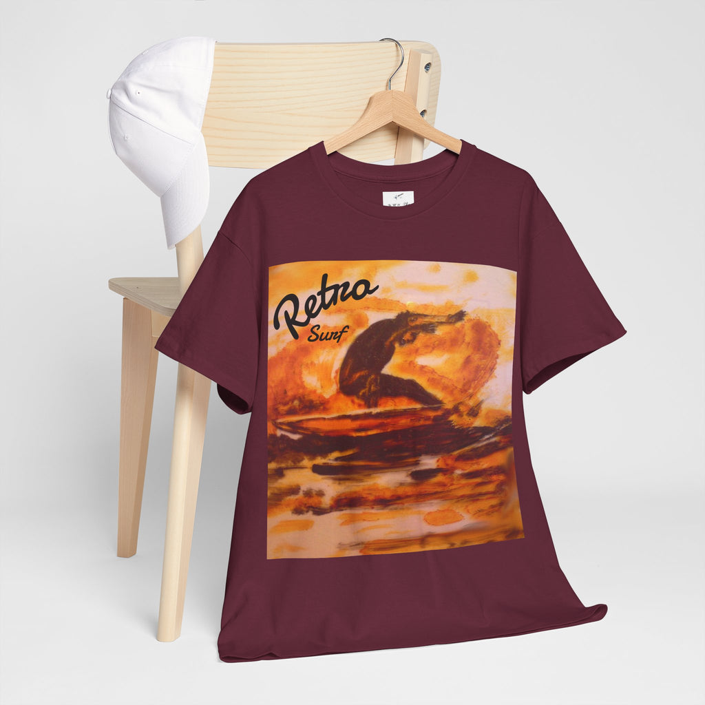 Retro Surf T-Shirt — Vintage Sunset Surfing Graphic Tee