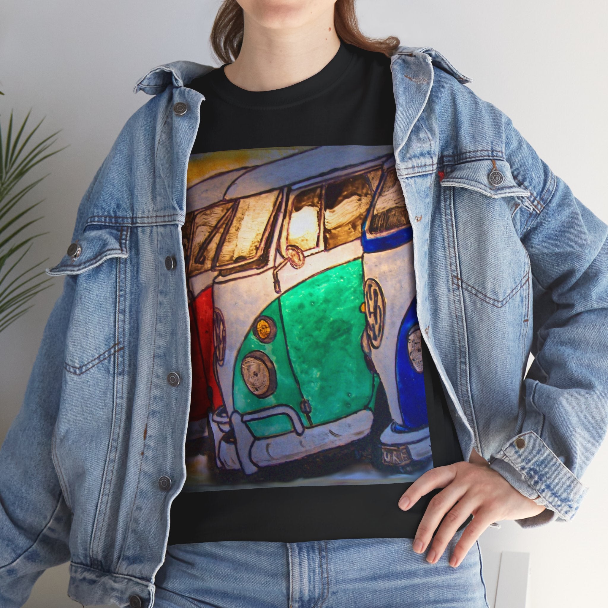 Retro VW Bus Tee — Colorful Vintage Camper Van Graphic T-Shirt