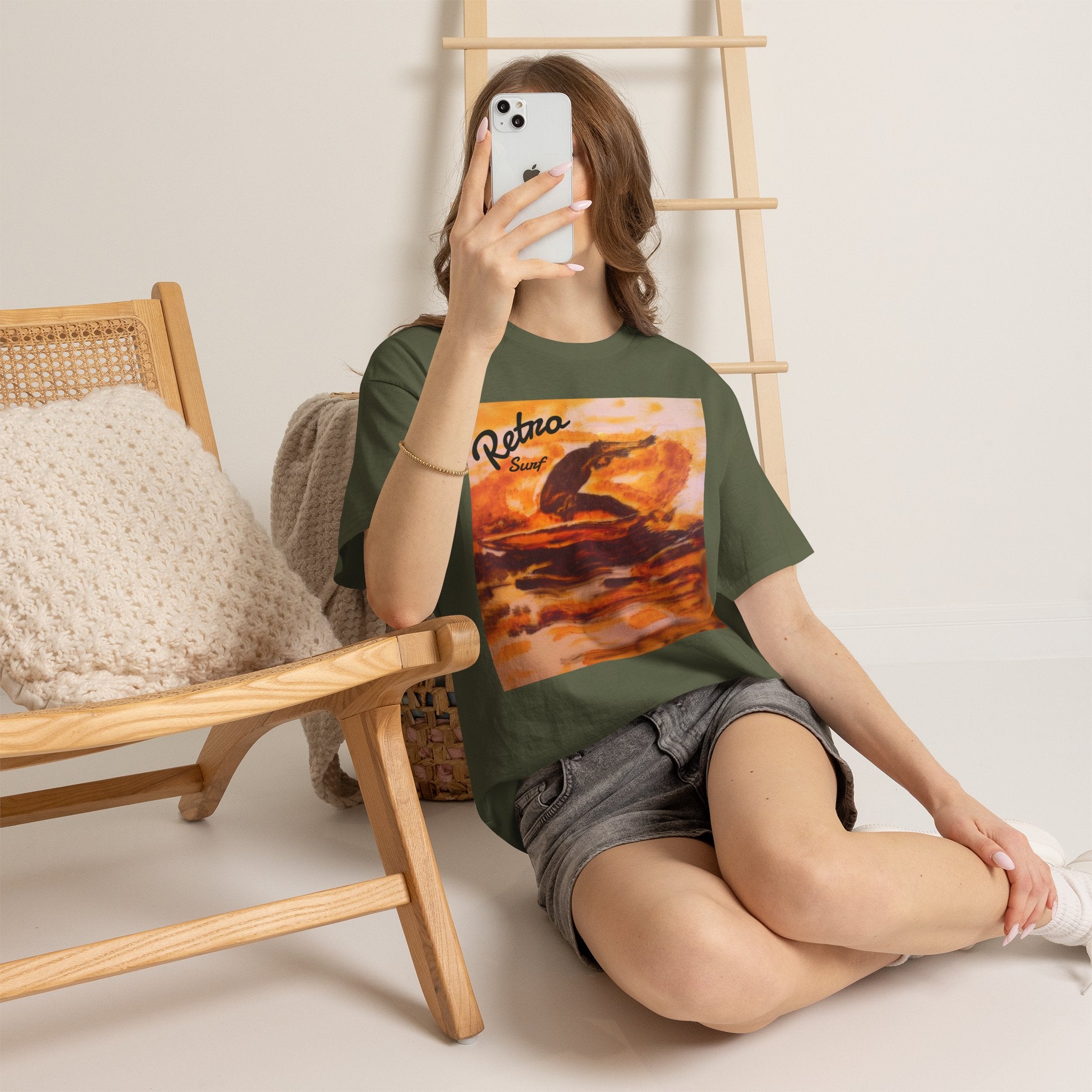 Retro Surf T-Shirt — Vintage Sunset Surfing Graphic Tee