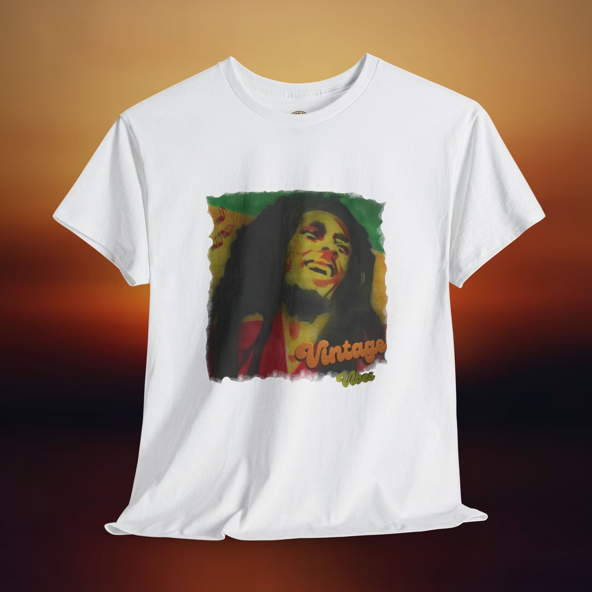 Reggae Portrait T-Shirt | Rasta Colors Graphic Tee