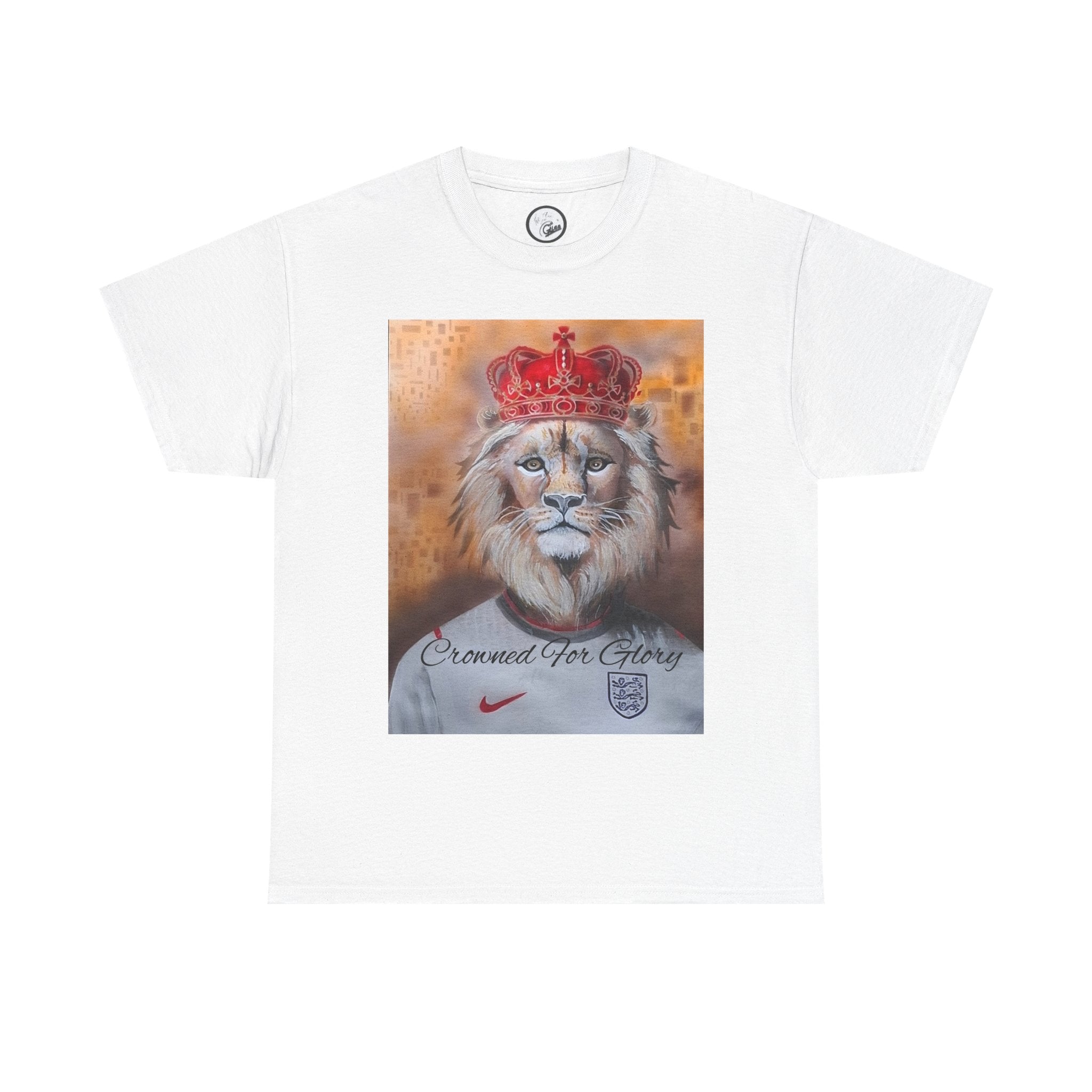 "Crowned For Glory" -England  Lion King Crown Tee Graphic T-Shirt