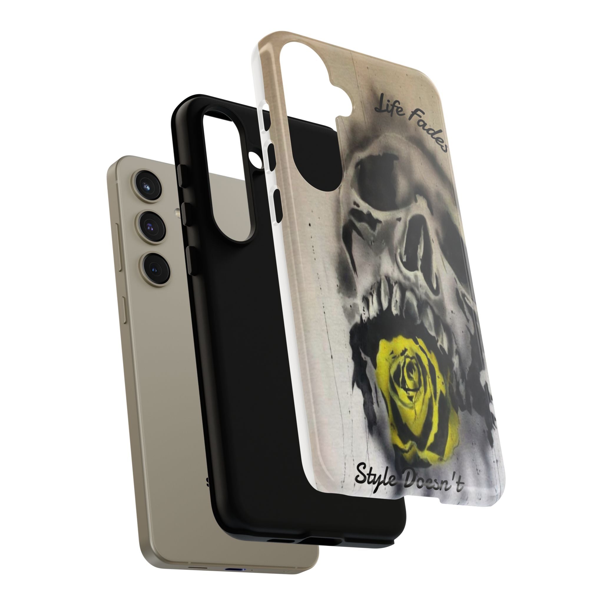 Skull & Rose Tough Case — “Life Fades. Style Doesn’t.” Phone Cover