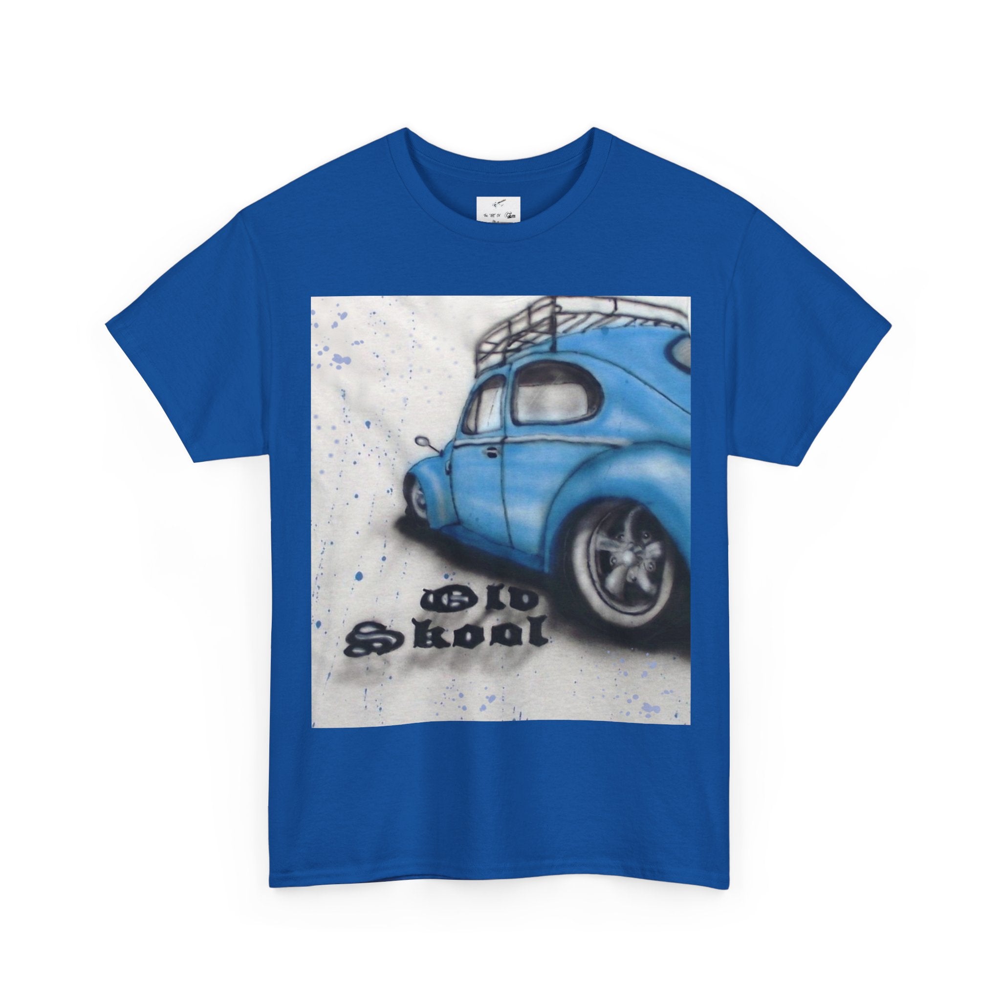 Vintage Blue VW Beetle T-Shirt — Old Skool Car Graphic Tee
