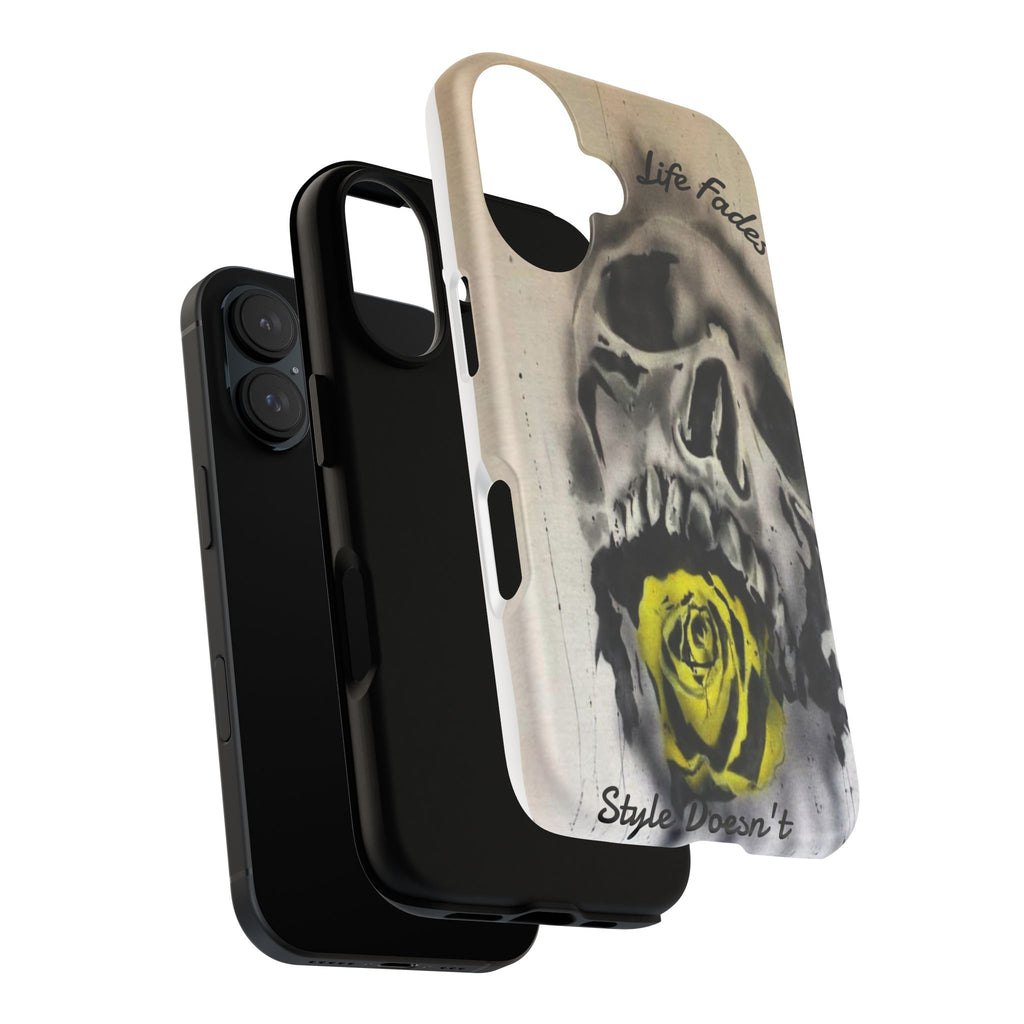 Skull & Rose Tough Case — “Life Fades. Style Doesn’t.” Phone Cover