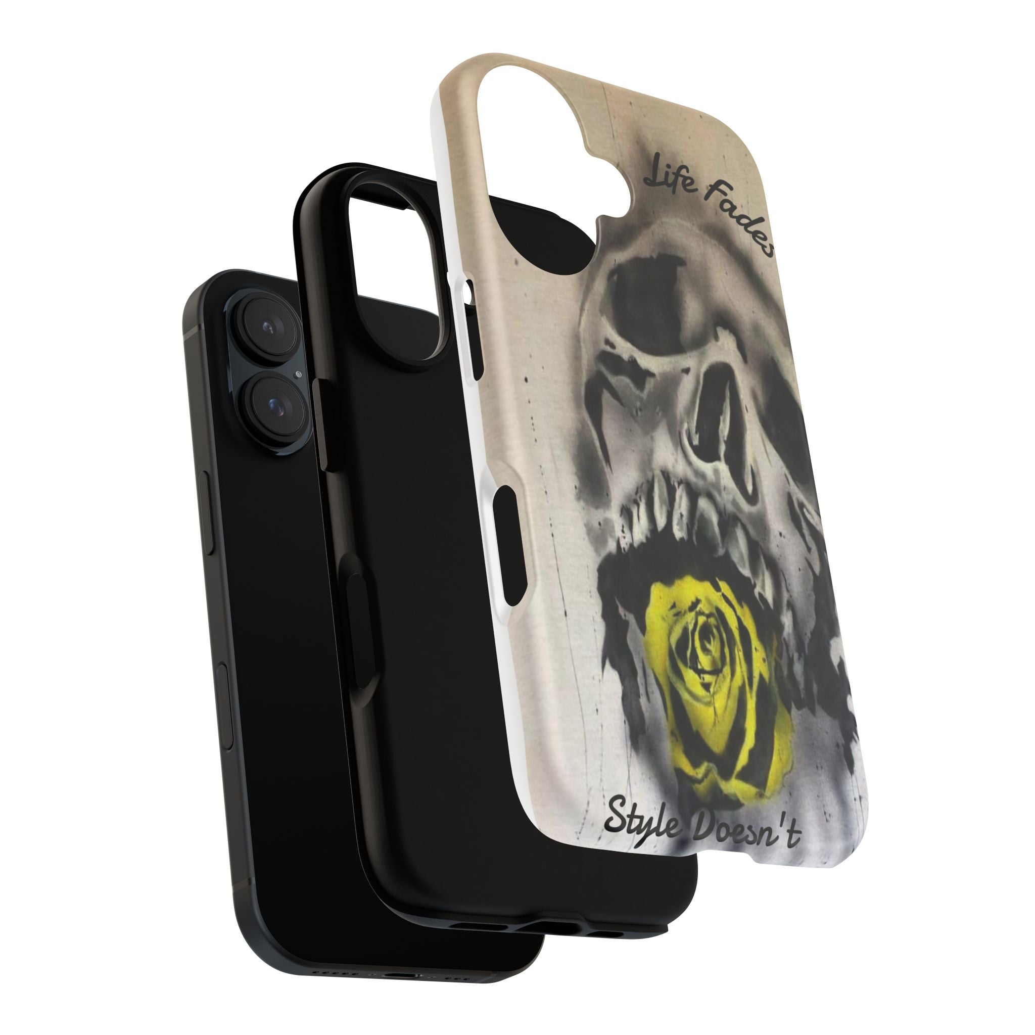 Skull & Rose Tough Case — “Life Fades. Style Doesn’t.” Phone Cover