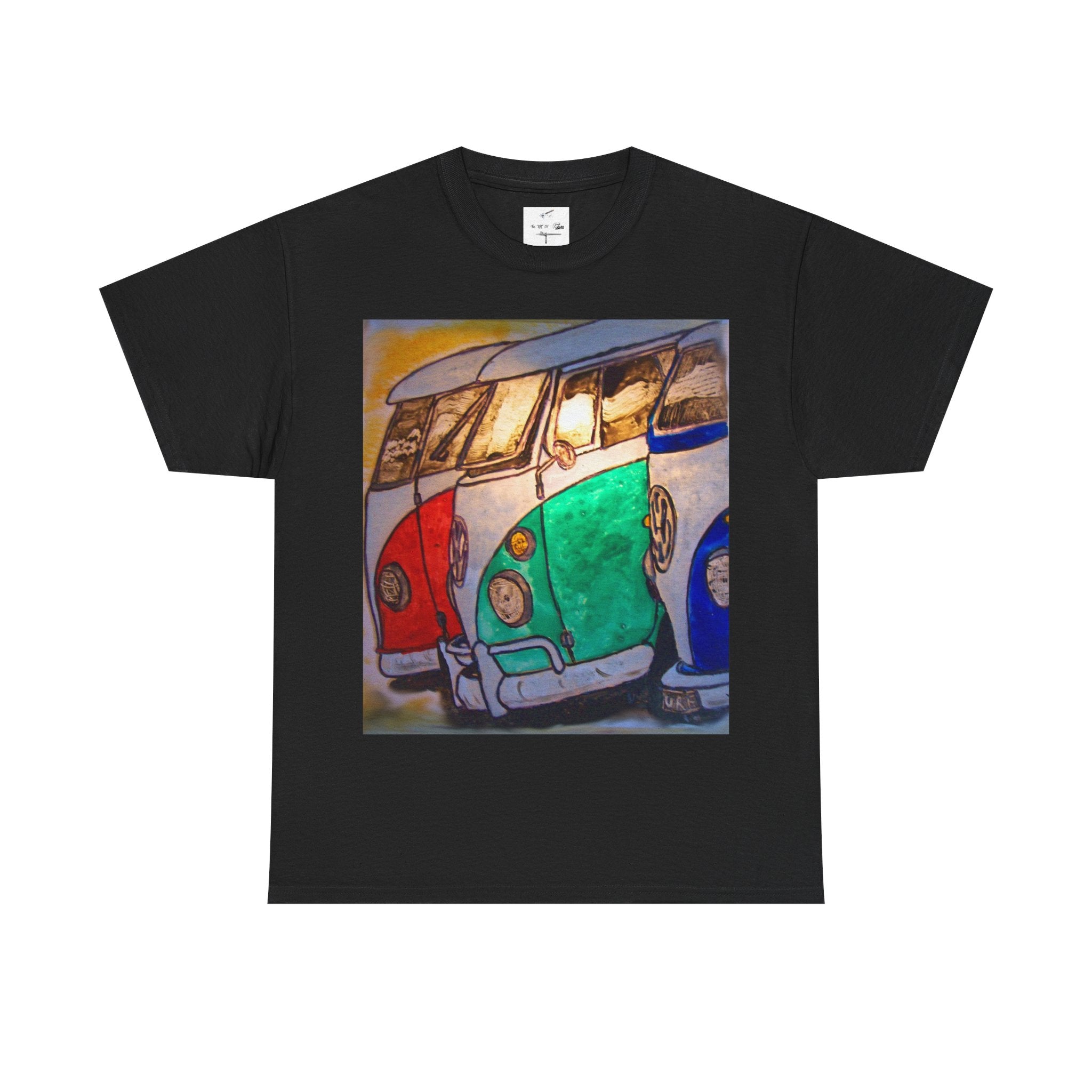 Retro VW Bus Tee — Colorful Vintage Camper Van Graphic T-Shirt