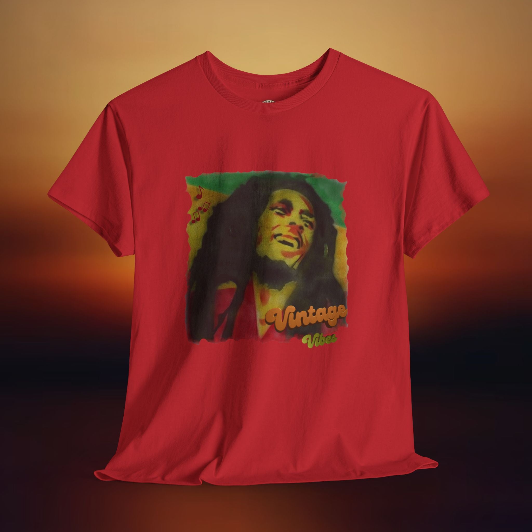 Reggae Portrait T-Shirt | Rasta Colors Graphic Tee
