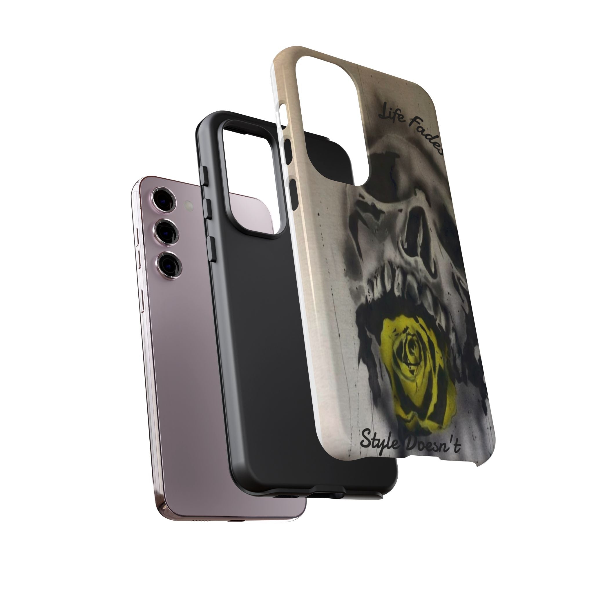 Skull & Rose Tough Case — “Life Fades. Style Doesn’t.” Phone Cover