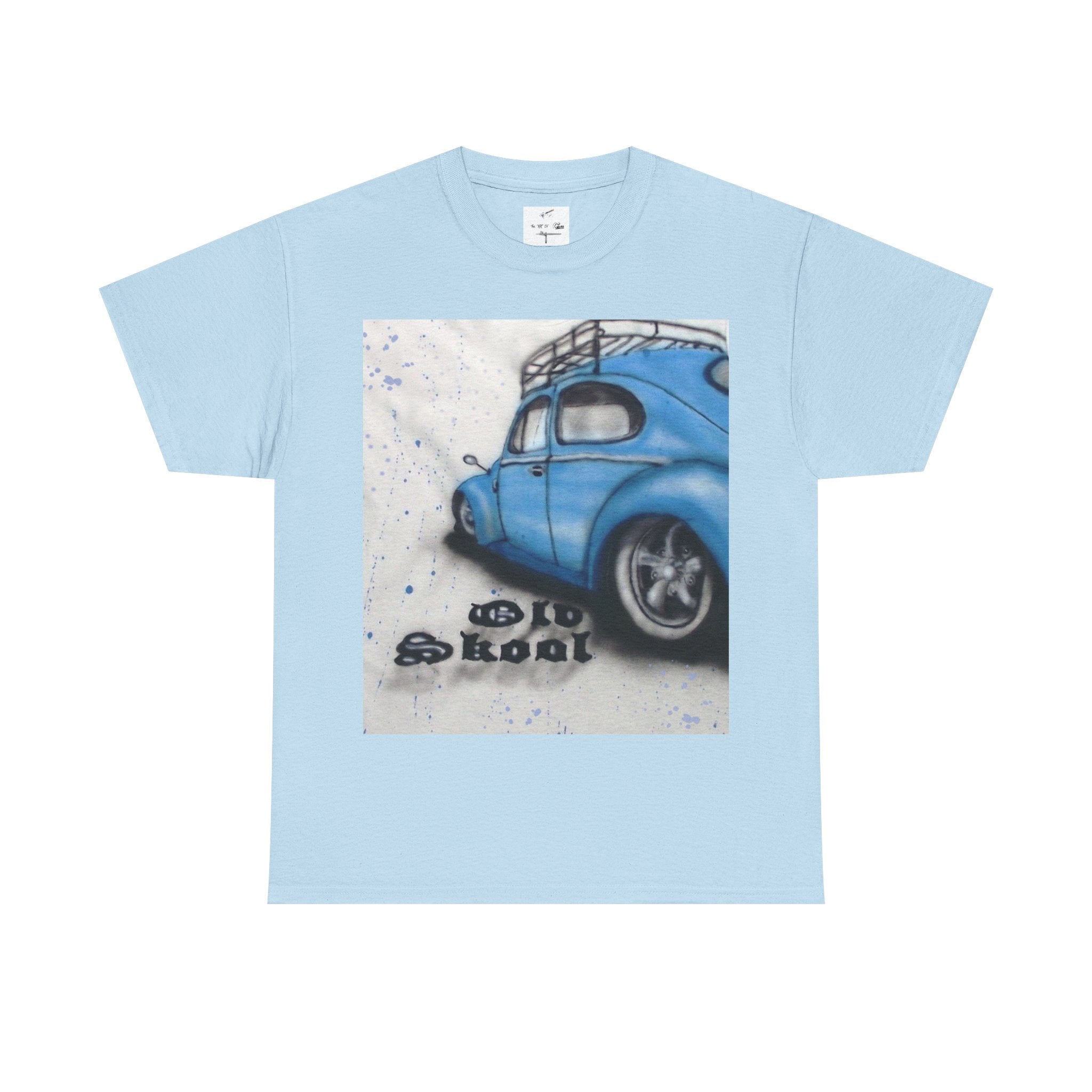 Vintage Blue VW Beetle T-Shirt — Old Skool Car Graphic Tee