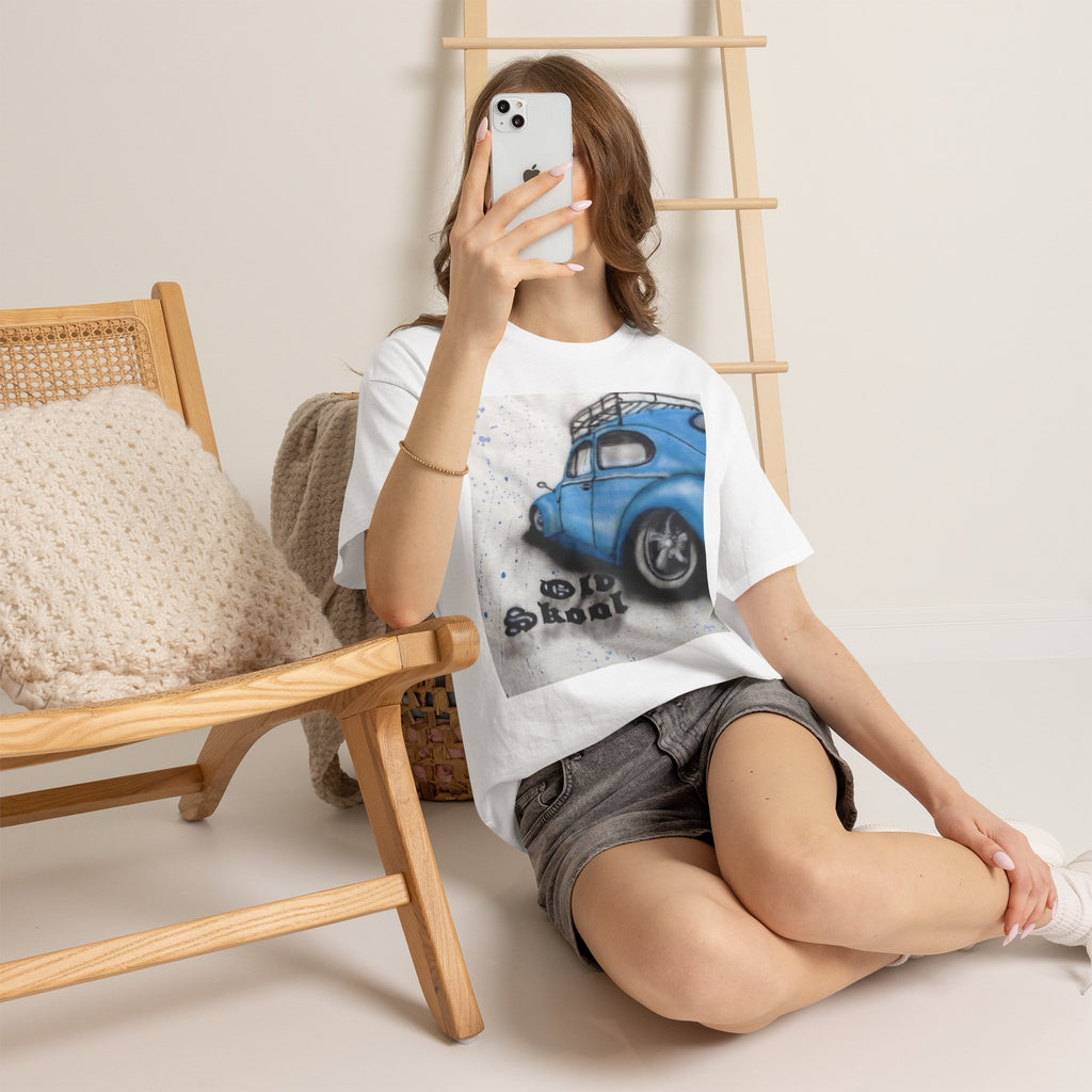 Vintage Blue VW Beetle T-Shirt — Old Skool Car Graphic Tee