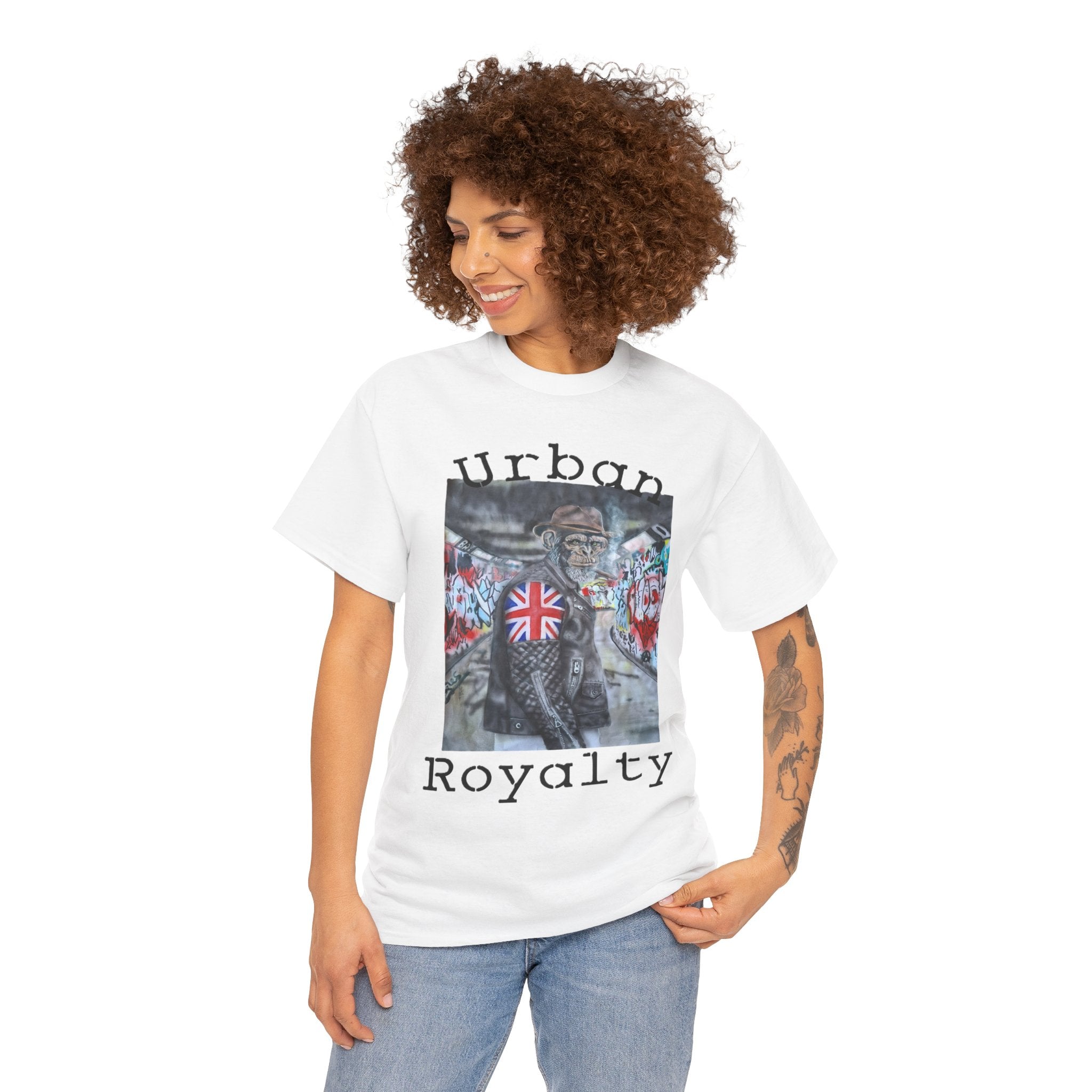 Urban Royalty T-Shirt — Street Art Monkey with Union Jack design Jacket