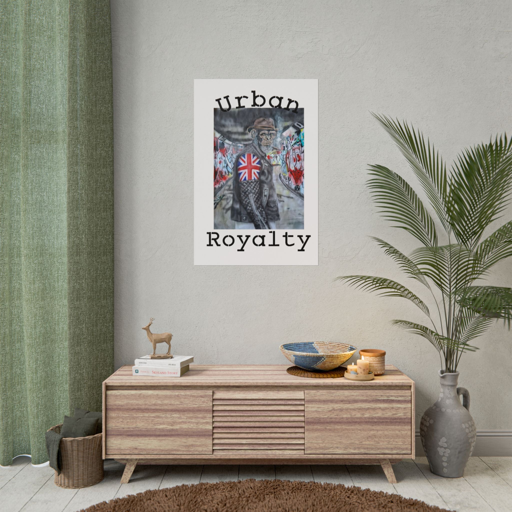 Urban Royalty Poster — Graffiti Monkey Street Art Print
