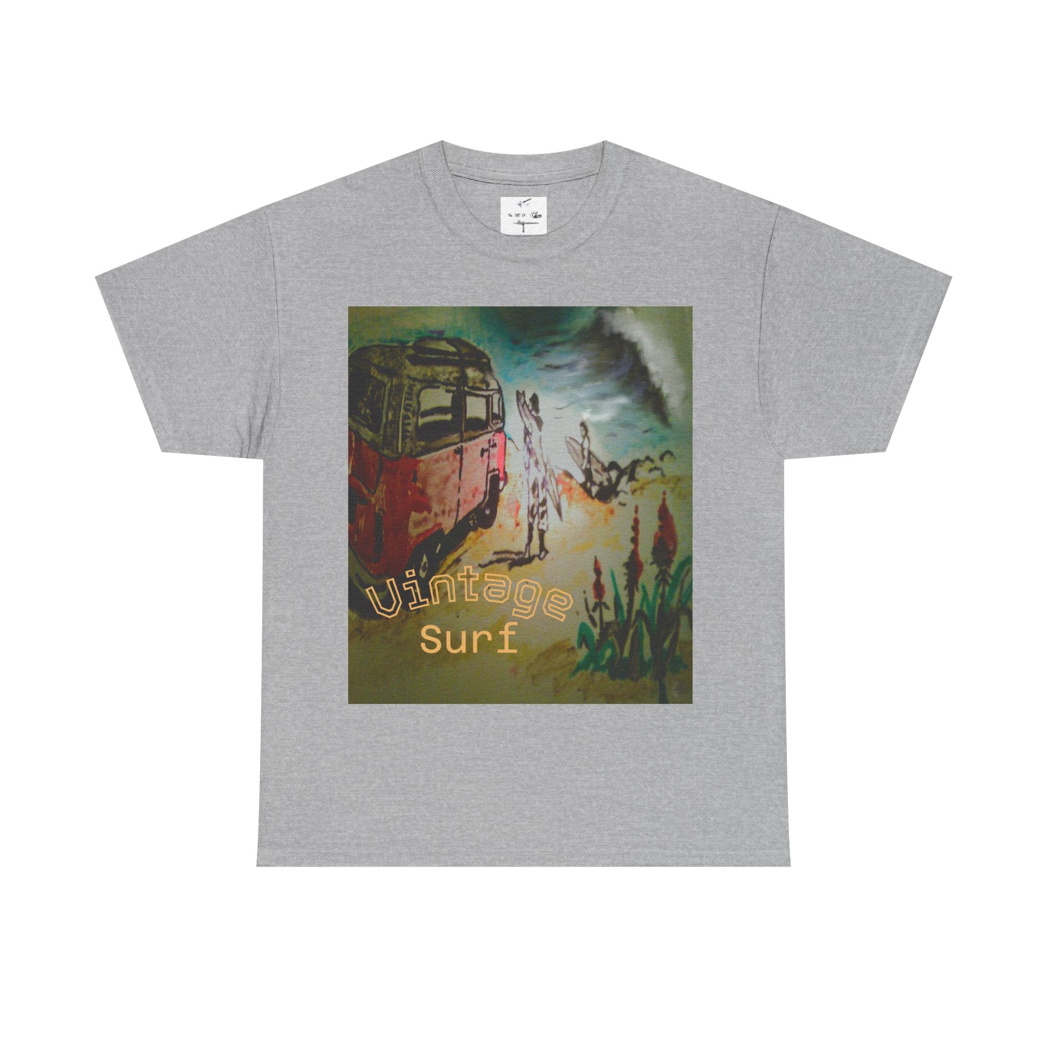 Vintage Surf T-Shirt — Retro VW Bus Beach Graphic