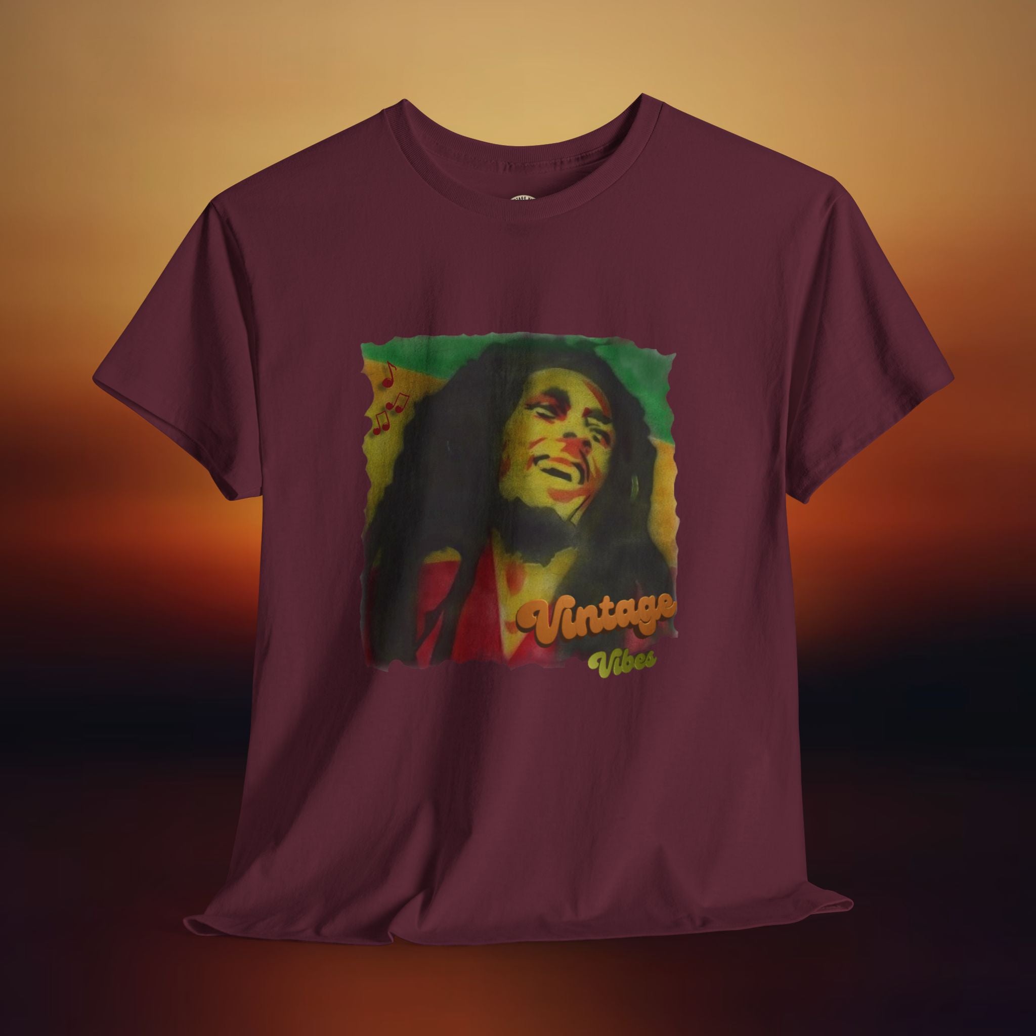 Reggae Portrait T-Shirt | Rasta Colors Graphic Tee