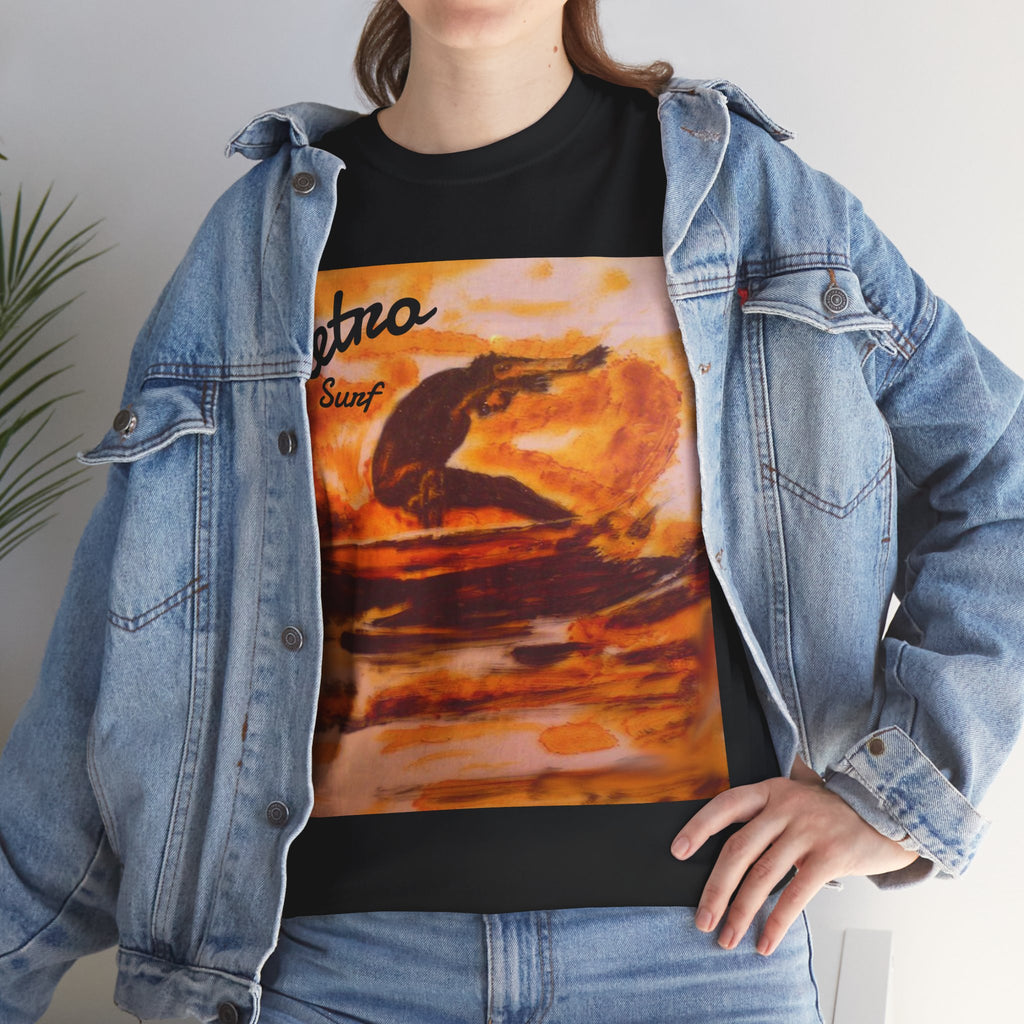 Retro Surf T-Shirt — Vintage Sunset Surfing Graphic Tee