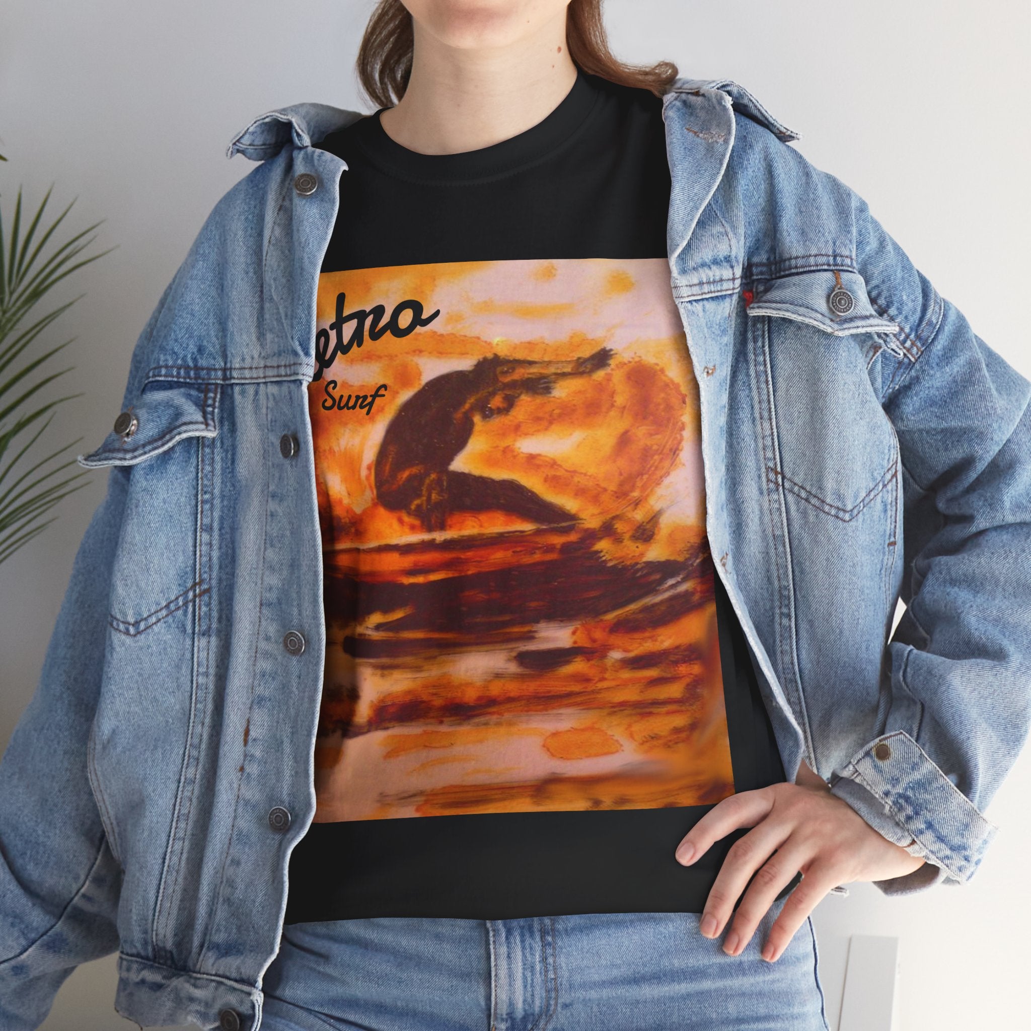 Retro Surf T-Shirt — Vintage Sunset Surfing Graphic Tee