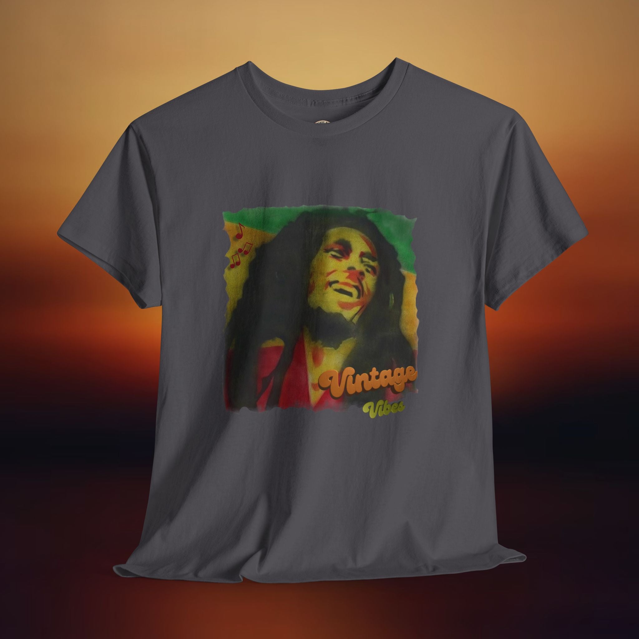 Reggae Portrait T-Shirt | Rasta Colors Graphic Tee