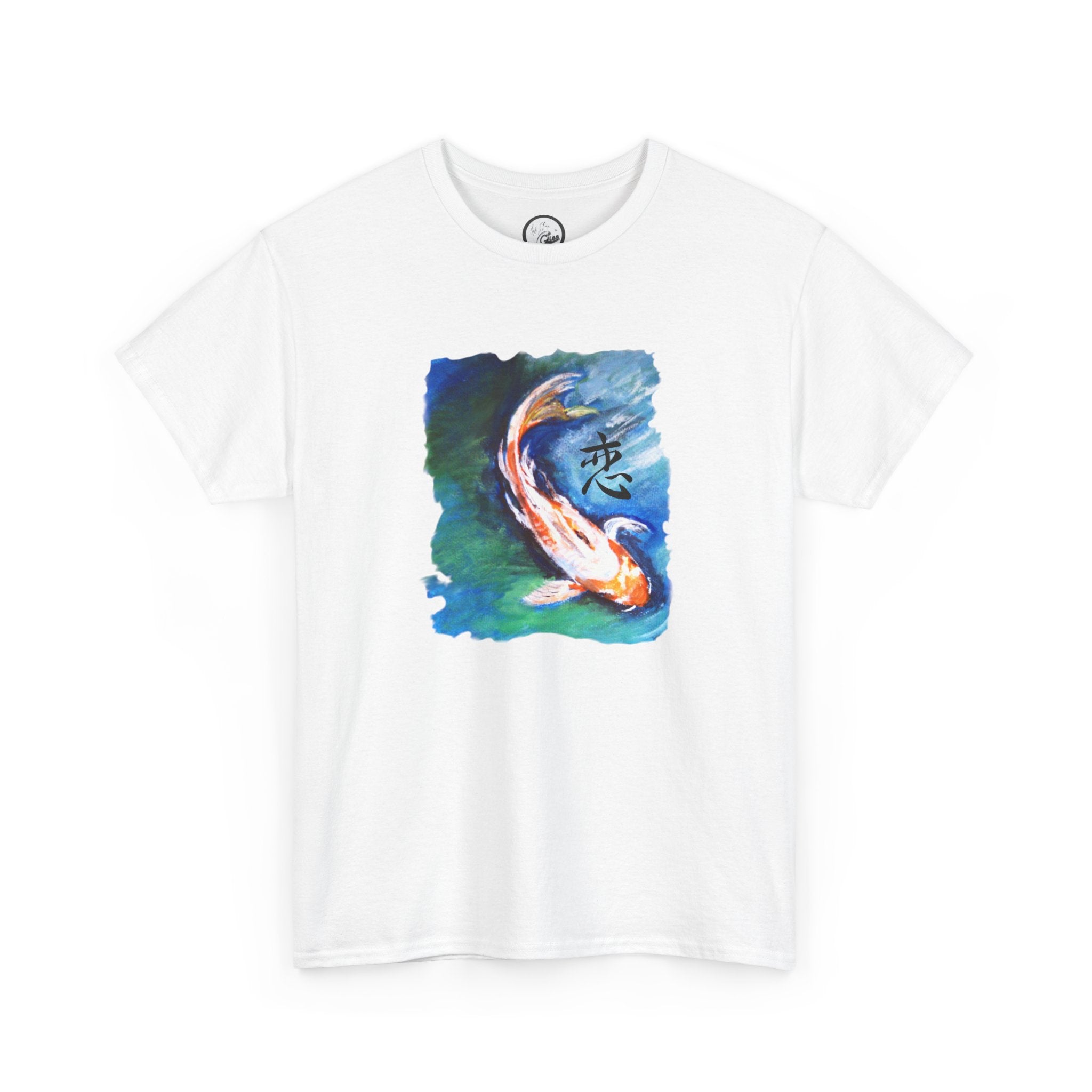Koi Fish Watercolor T-Shirt — Japanese Kanji Peace Graphic Tee