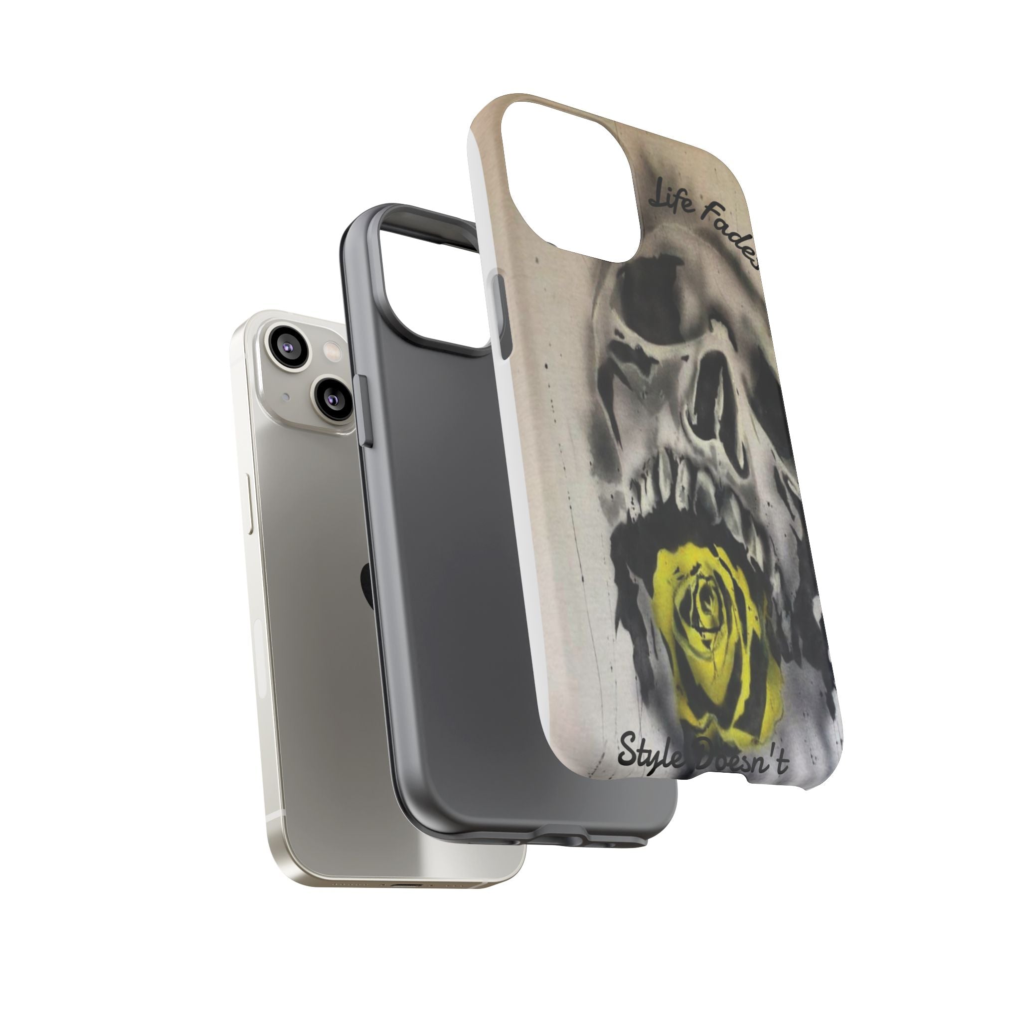 Skull & Rose Tough Case — “Life Fades. Style Doesn’t.” Phone Cover