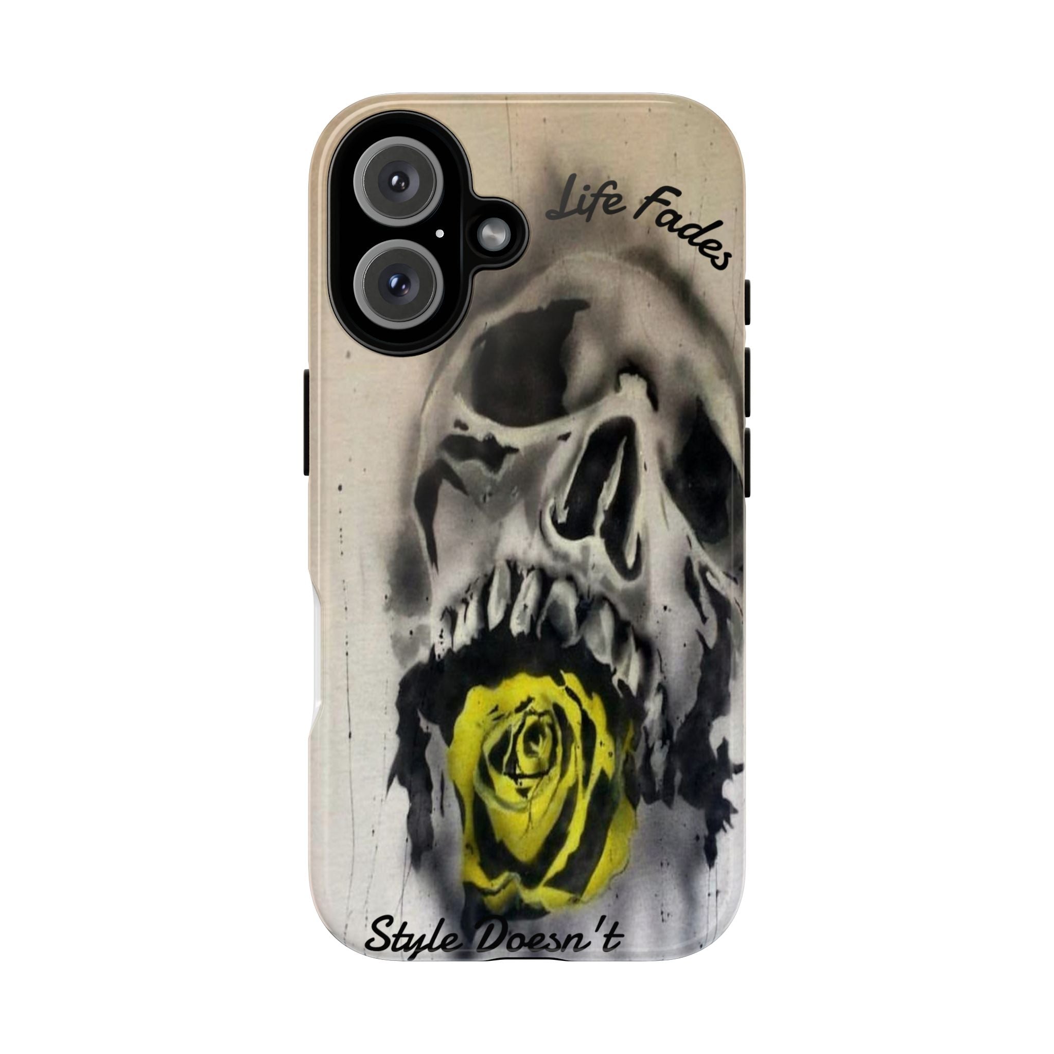 Skull & Rose Tough Case — “Life Fades. Style Doesn’t.” Phone Cover