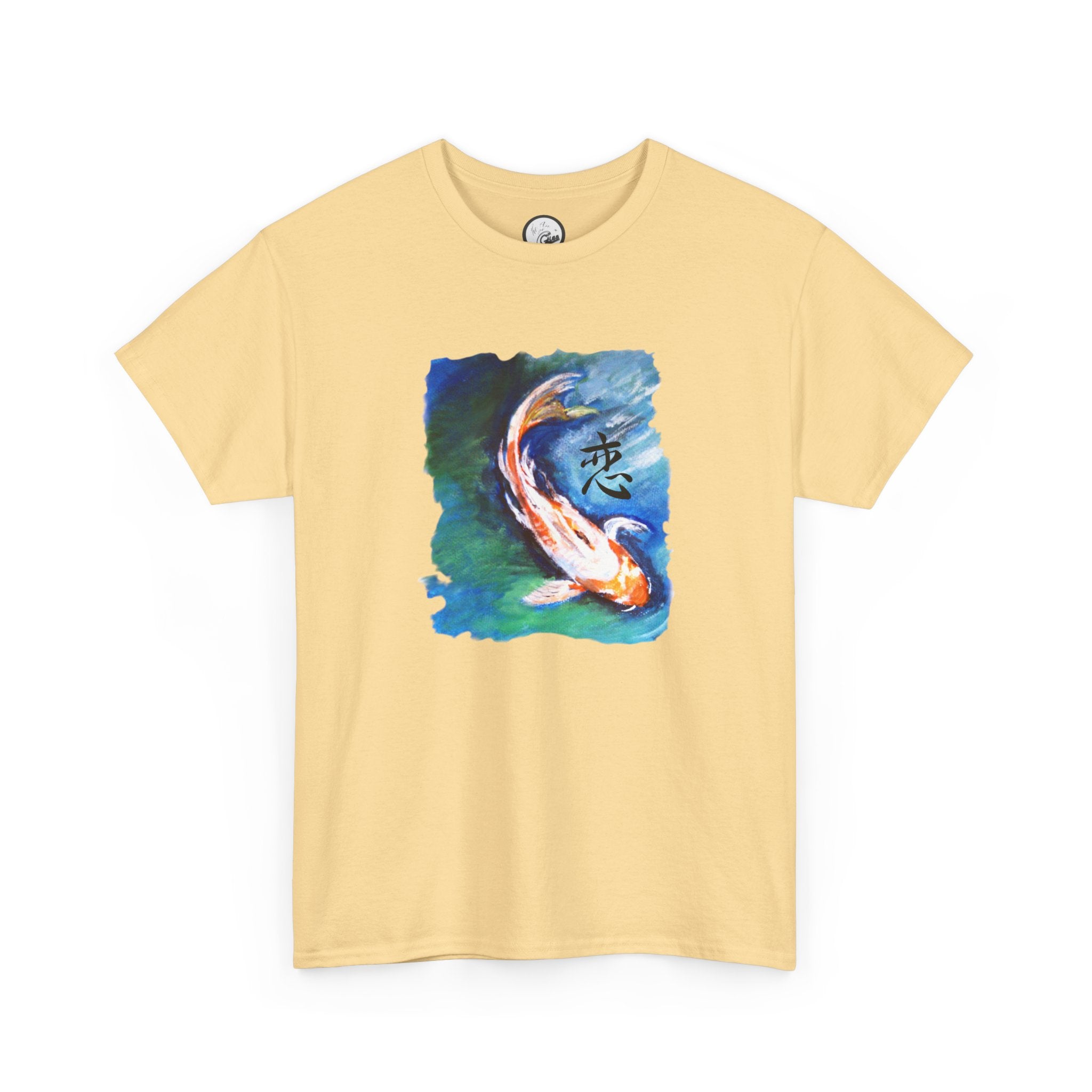Koi Fish Watercolor T-Shirt — Japanese Kanji Peace Graphic Tee