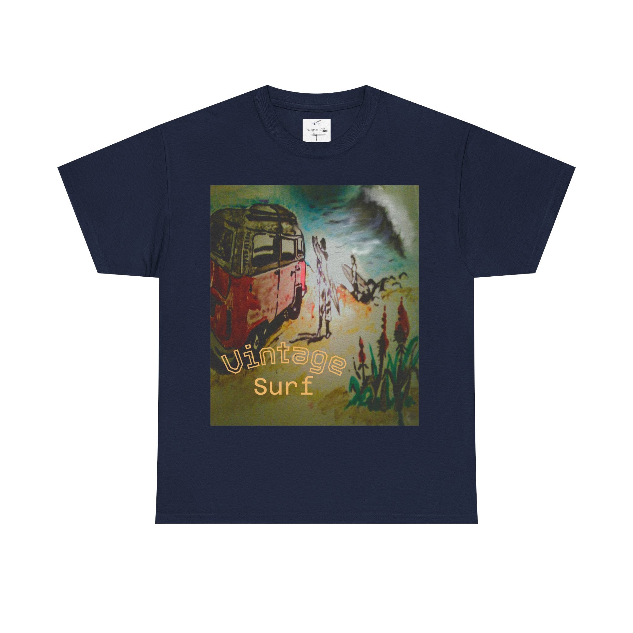 Vintage Surf T-Shirt — Retro VW Bus Beach Graphic
