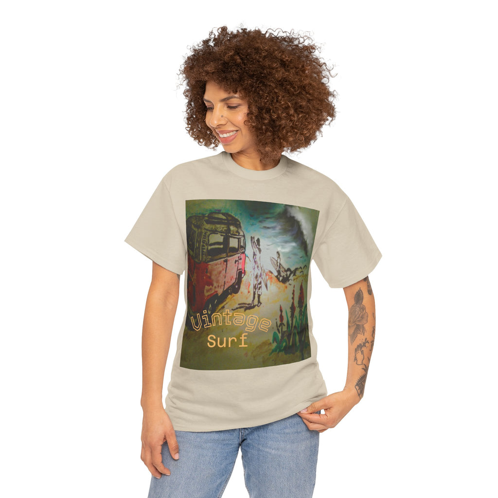 Vintage Surf T-Shirt — Retro VW Bus Beach Graphic