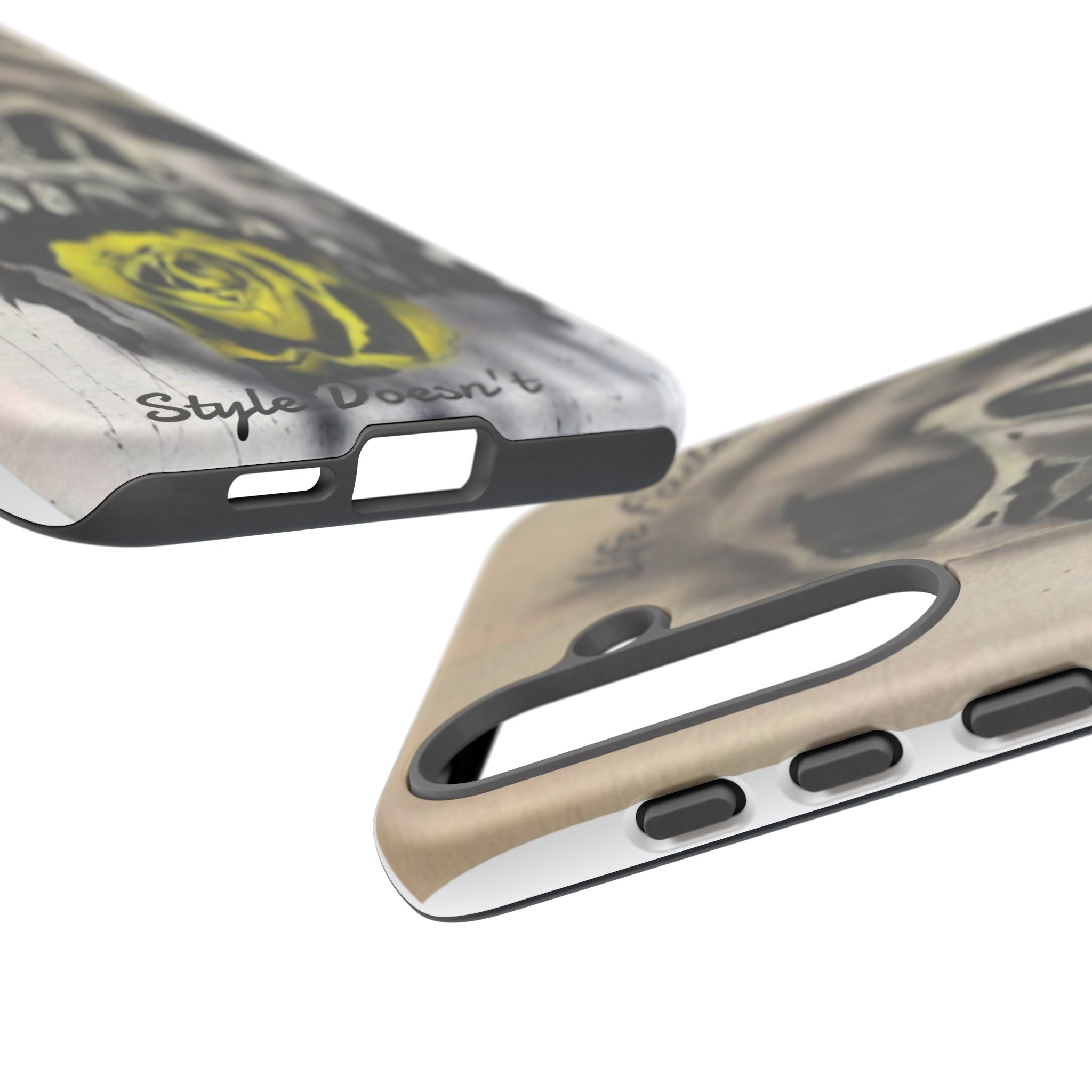 Skull & Rose Tough Case — “Life Fades. Style Doesn’t.” Phone Cover