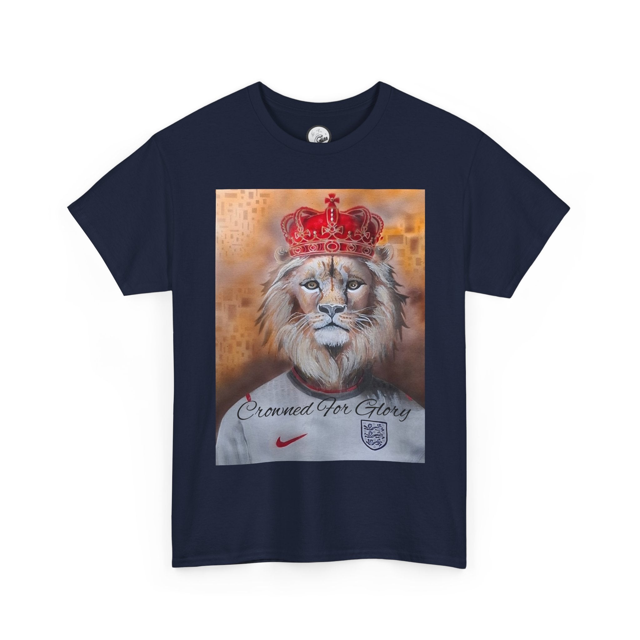 "Crowned For Glory" -England  Lion King Crown Tee Graphic T-Shirt
