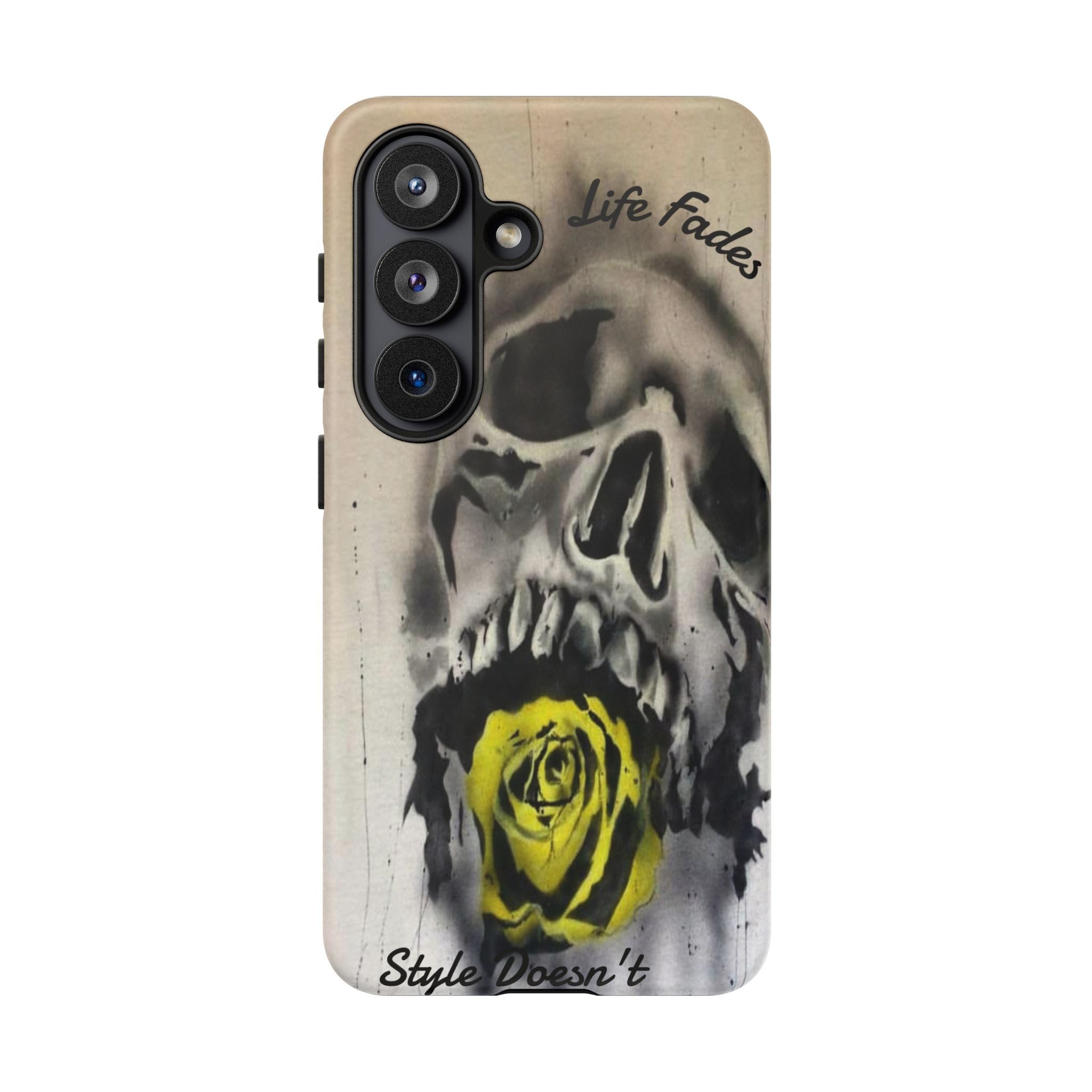 Skull & Rose Tough Case — “Life Fades. Style Doesn’t.” Phone Cover