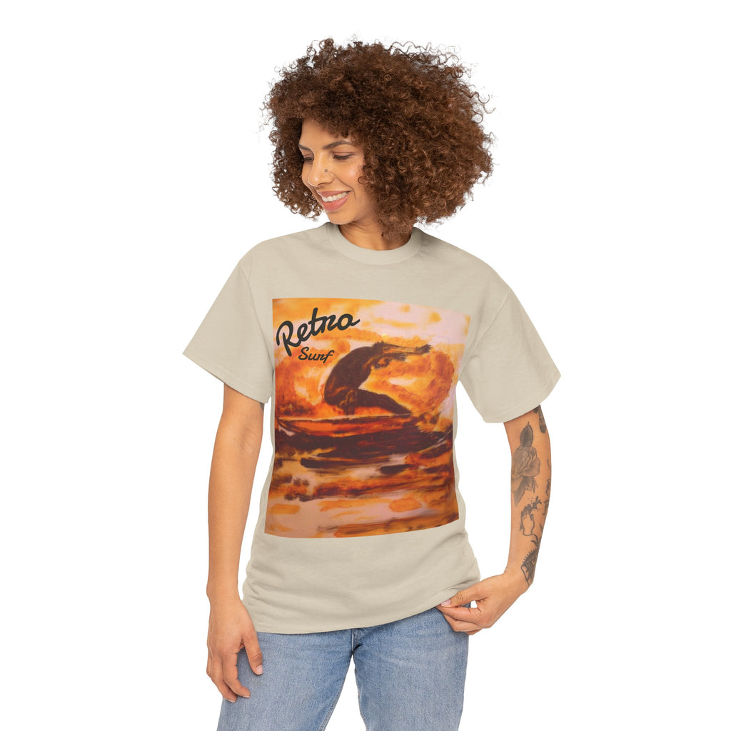 Retro Surf T-Shirt — Vintage Sunset Surfing Graphic Tee