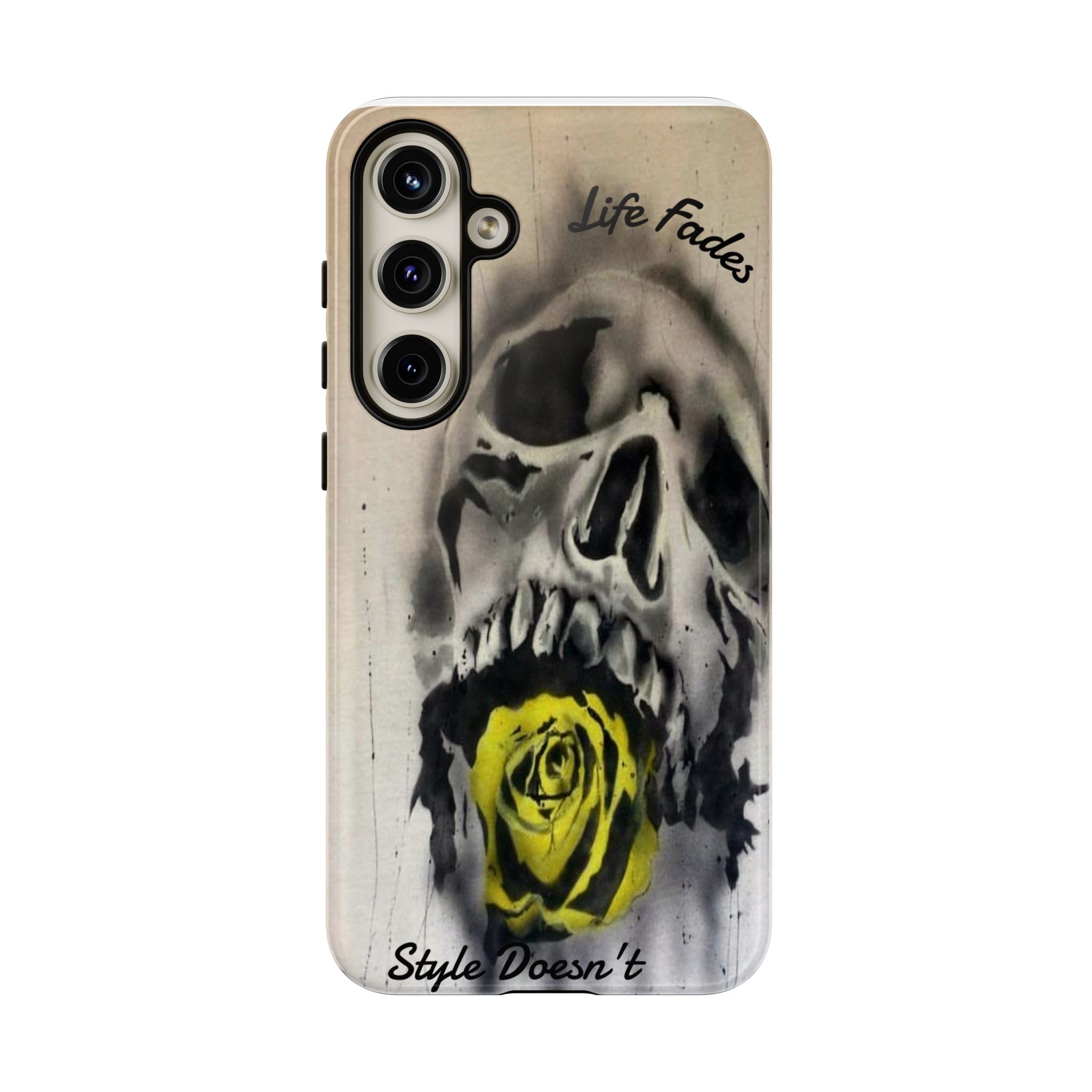 Skull & Rose Tough Case — “Life Fades. Style Doesn’t.” Phone Cover