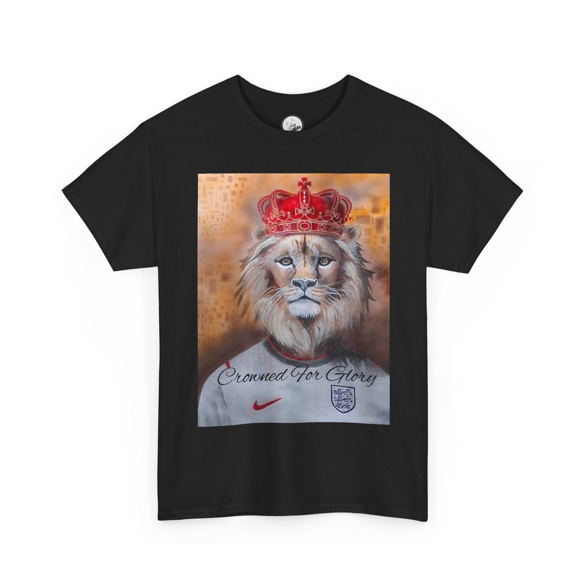 "Crowned For Glory" -England  Lion King Crown Tee Graphic T-Shirt