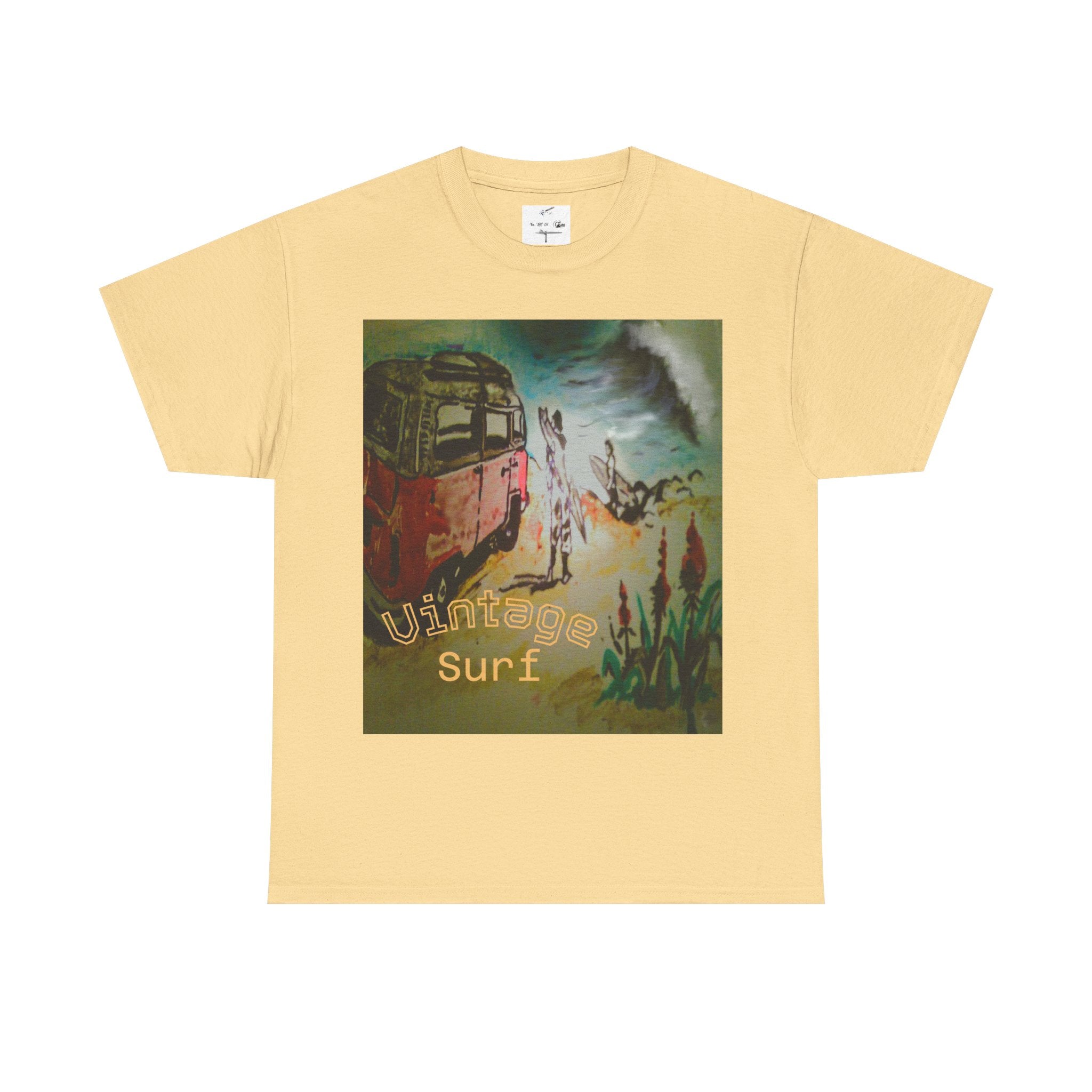 Vintage Surf T-Shirt — Retro VW Bus Beach Graphic