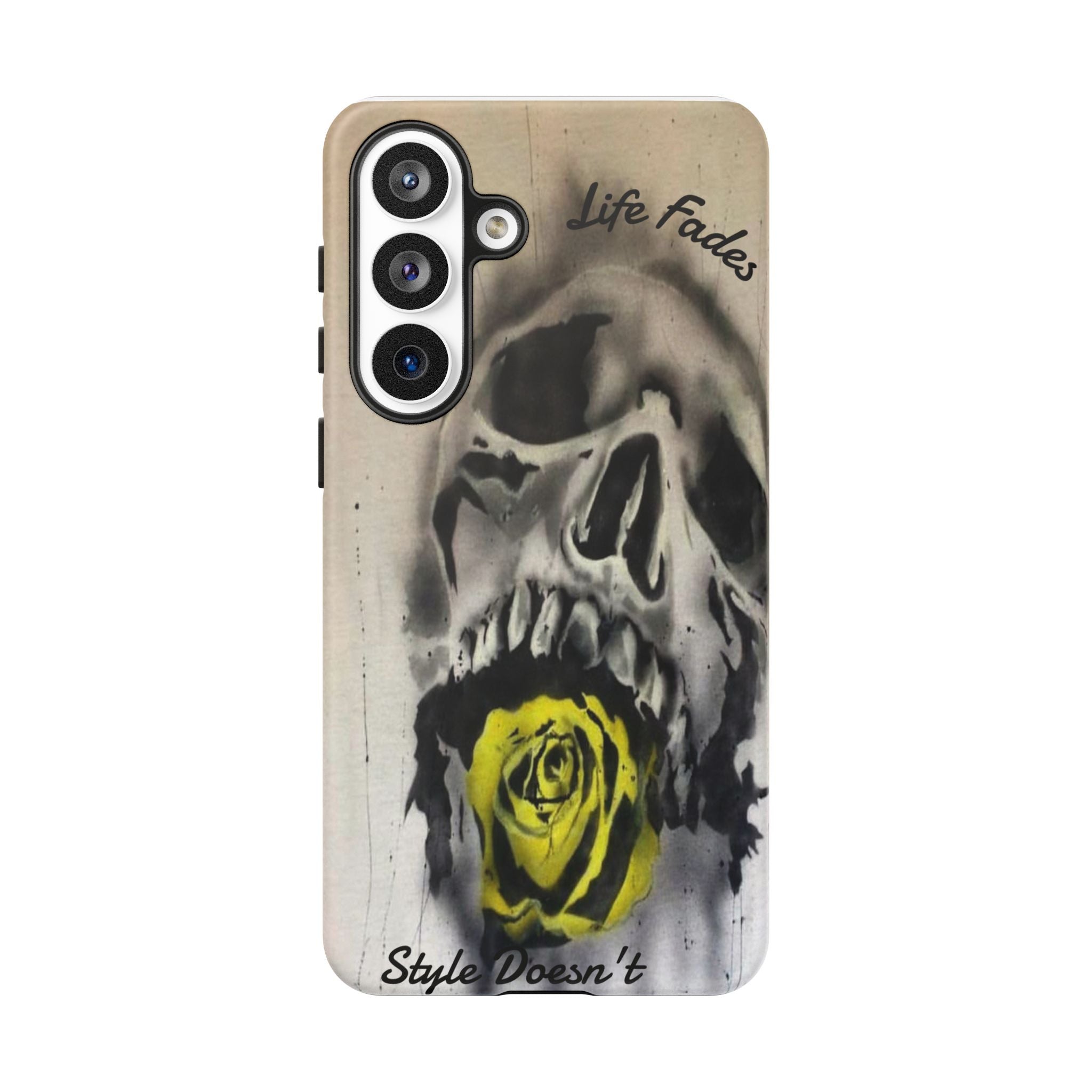 Skull & Rose Tough Case — “Life Fades. Style Doesn’t.” Phone Cover