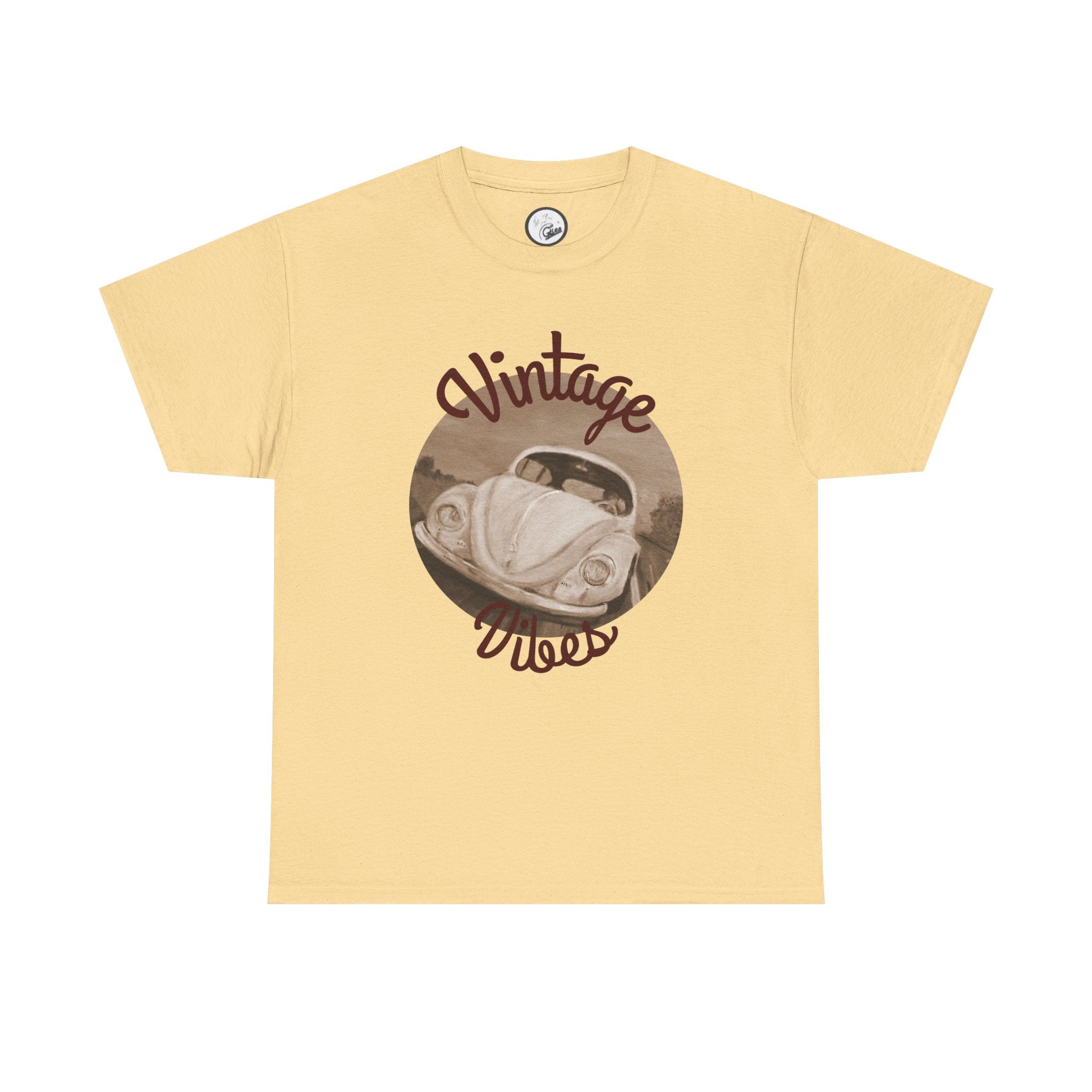 Vintage Vibes T-Shirt — Retro Beetle Car Graphic Tee