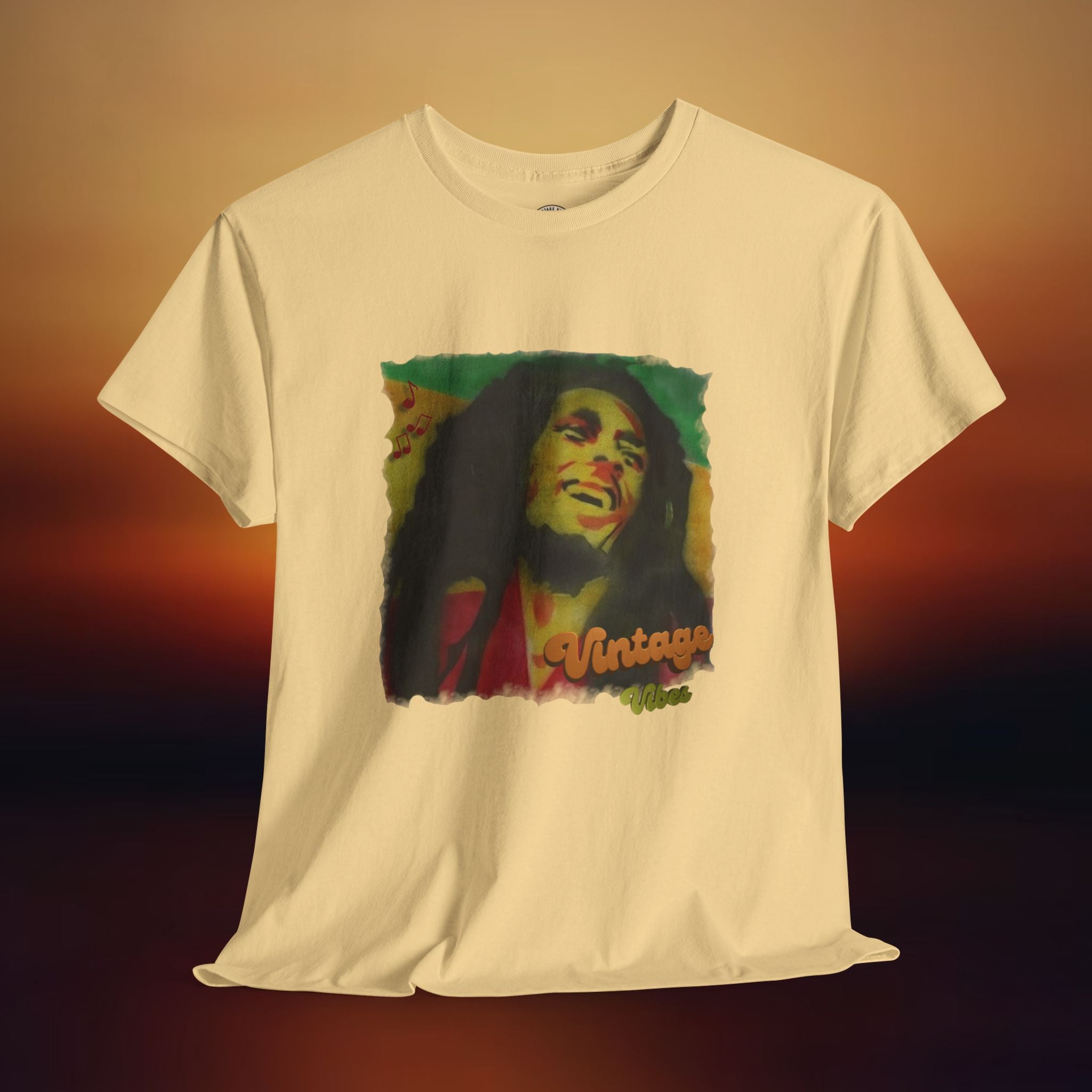Reggae Portrait T-Shirt | Rasta Colors Graphic Tee