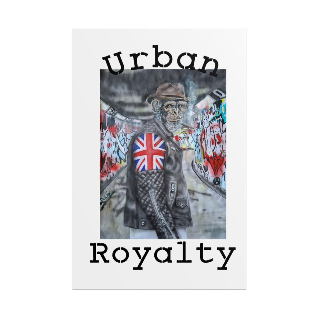 Urban Royalty Poster — Graffiti Monkey Street Art Print