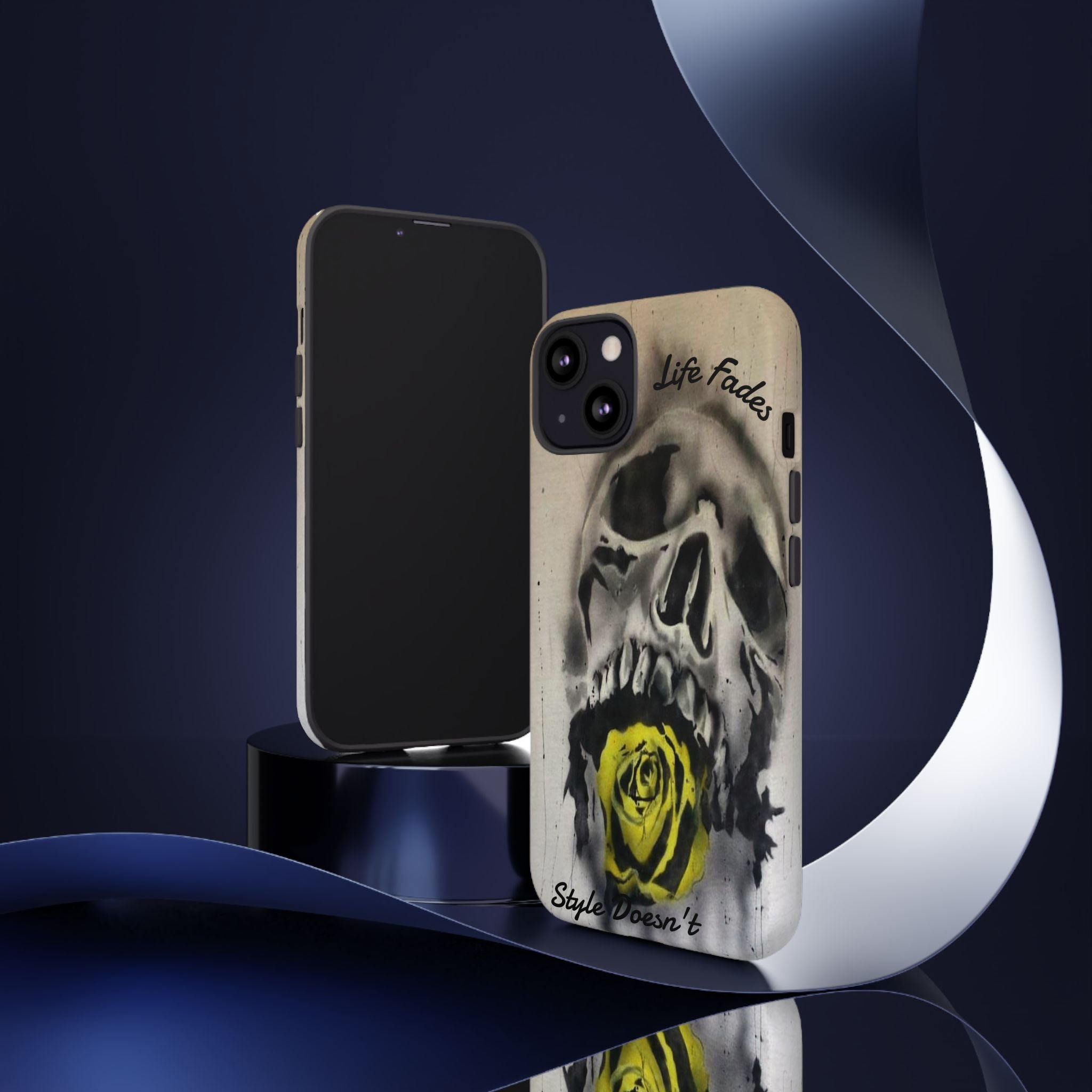Skull & Rose Tough Case — “Life Fades. Style Doesn’t.” Phone Cover