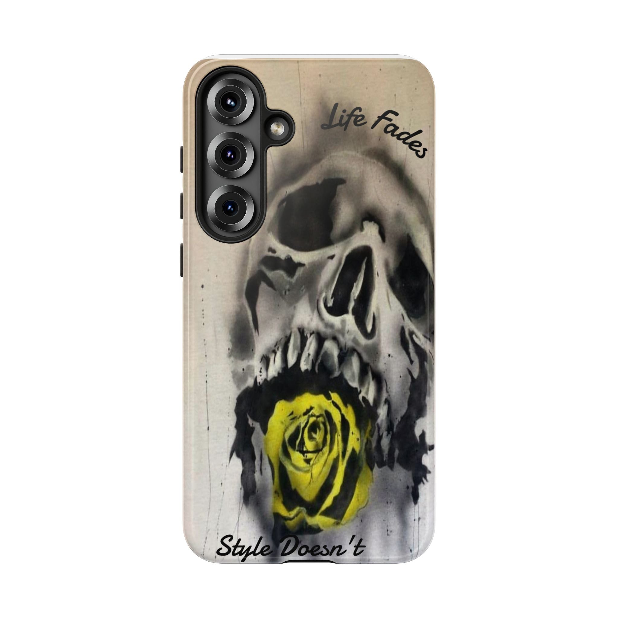 Skull & Rose Tough Case — “Life Fades. Style Doesn’t.” Phone Cover