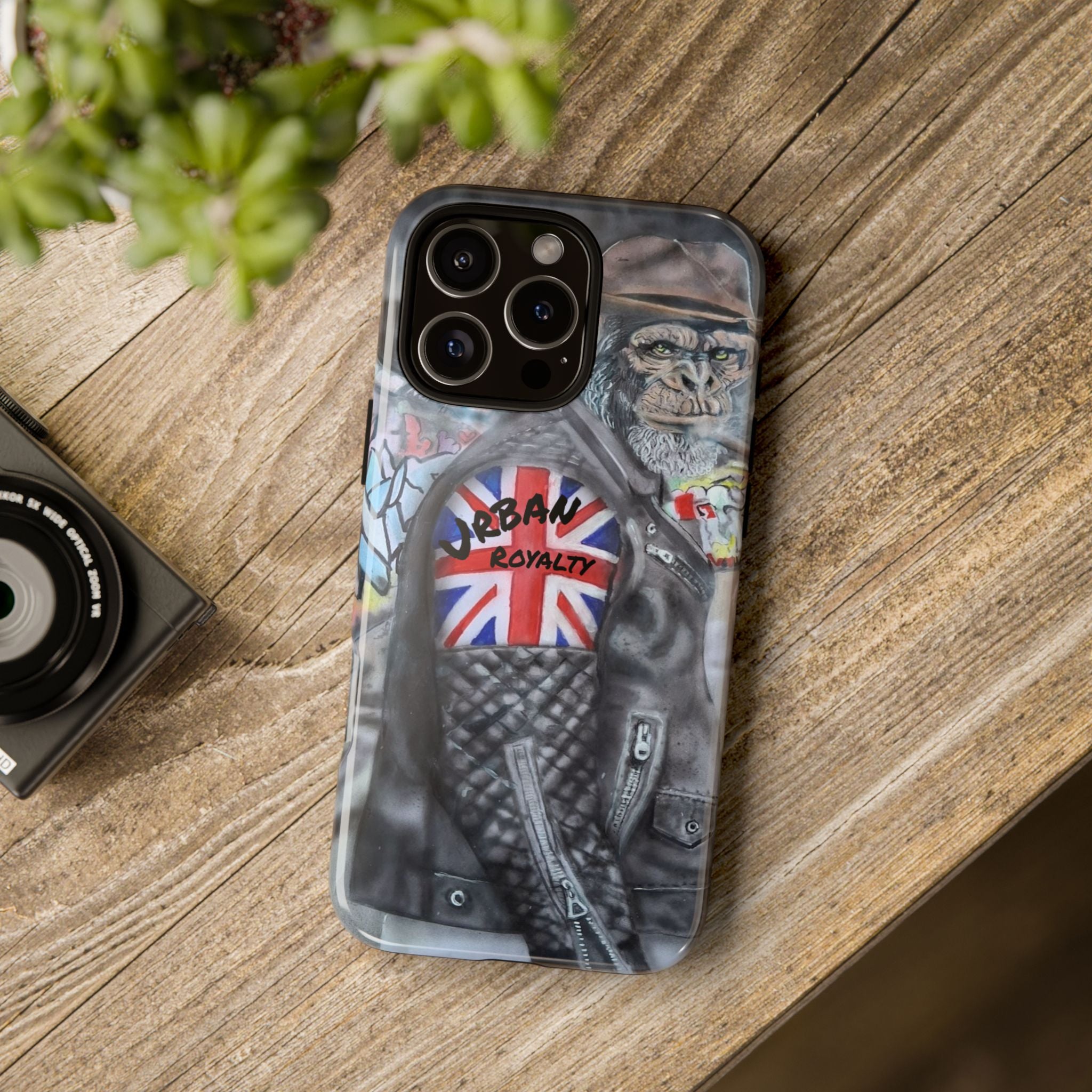 Urban Royalty Monkey Phone Case – Graffiti Biker Protective Cover